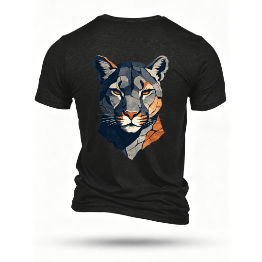 Black T-shirt, back print