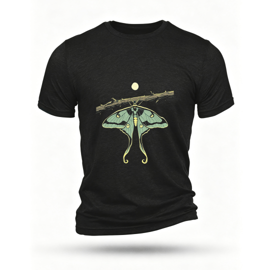 Black T-shirt, front print