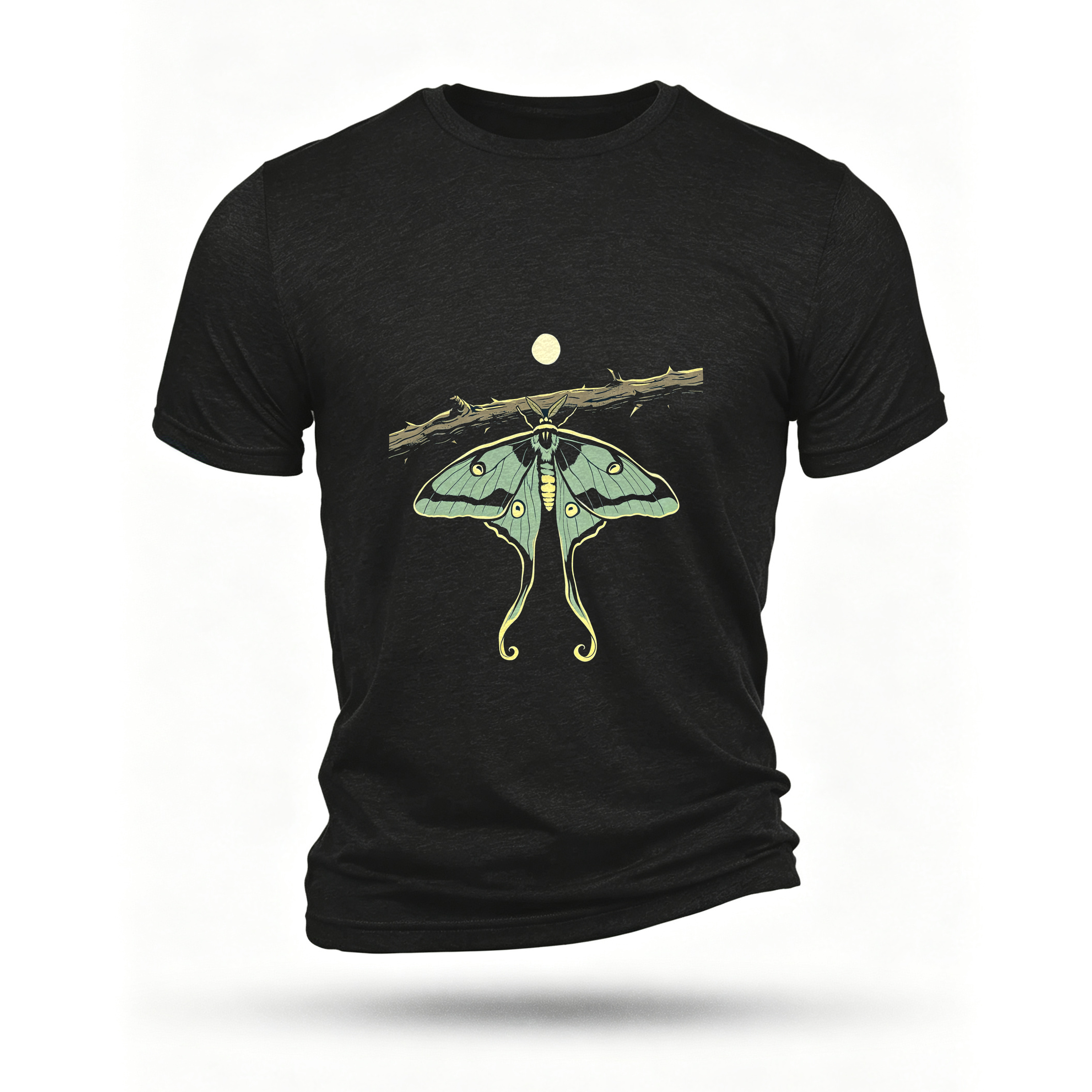 Black T-shirt, front print