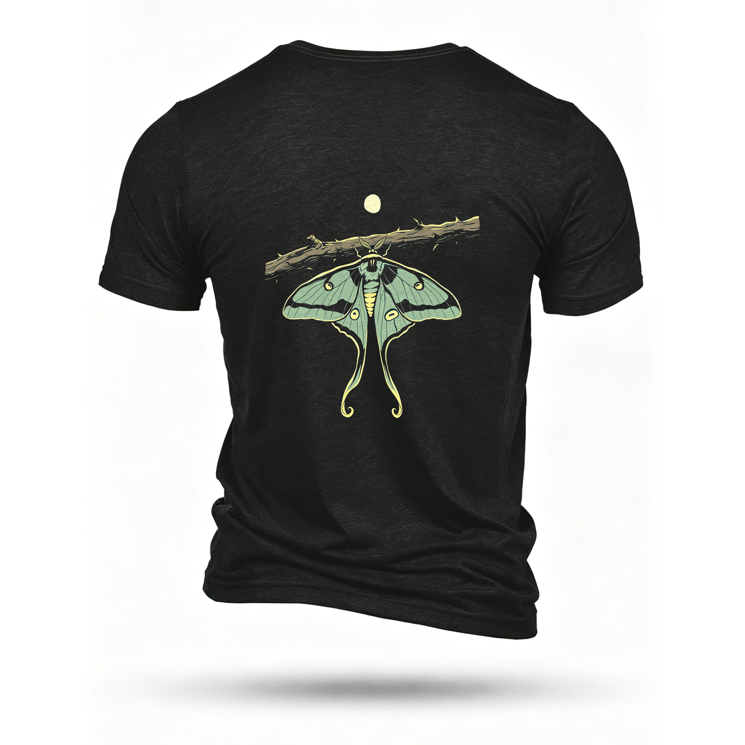 Black T-shirt, back print