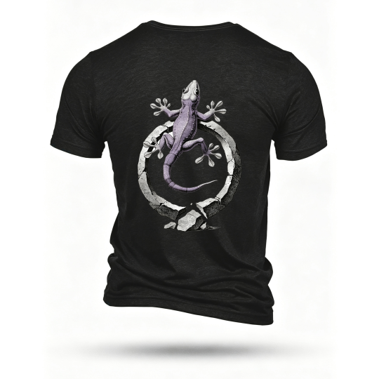 Black T-shirt, back print