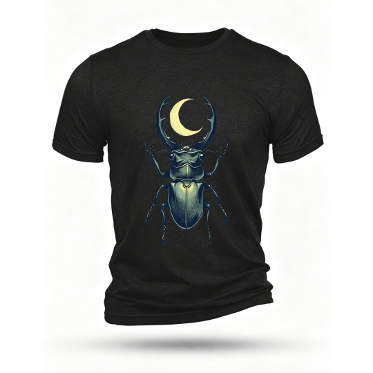 Black T-shirt, front print