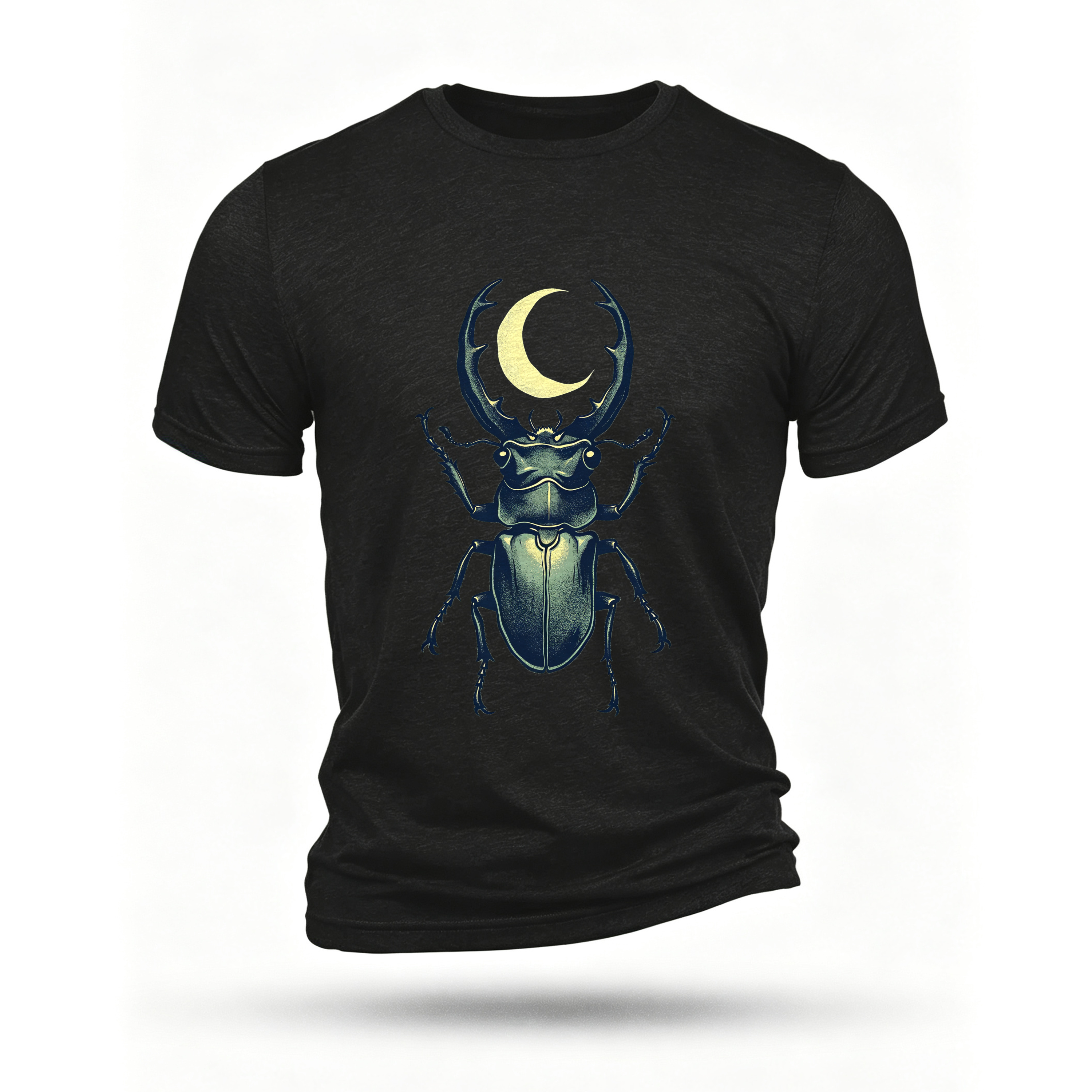 Black T-shirt, front print