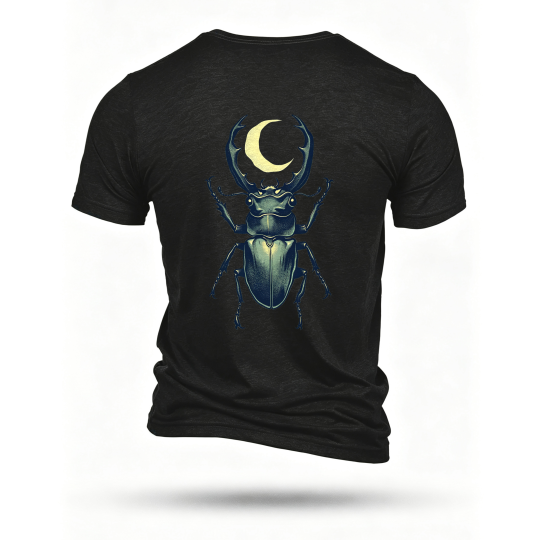 Black T-shirt, back print