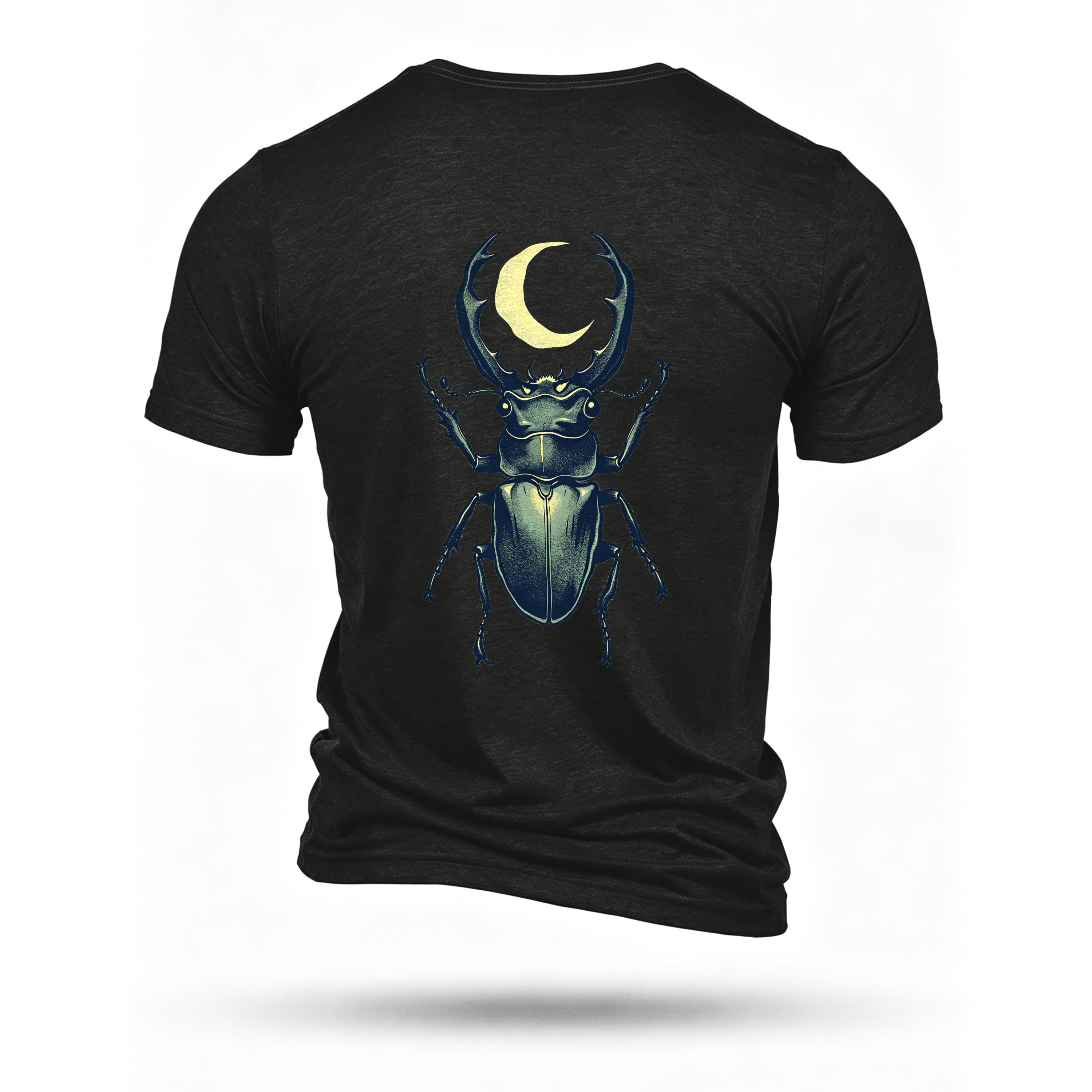 Black T-shirt, back print