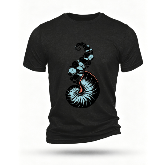 Black T-shirt, front print