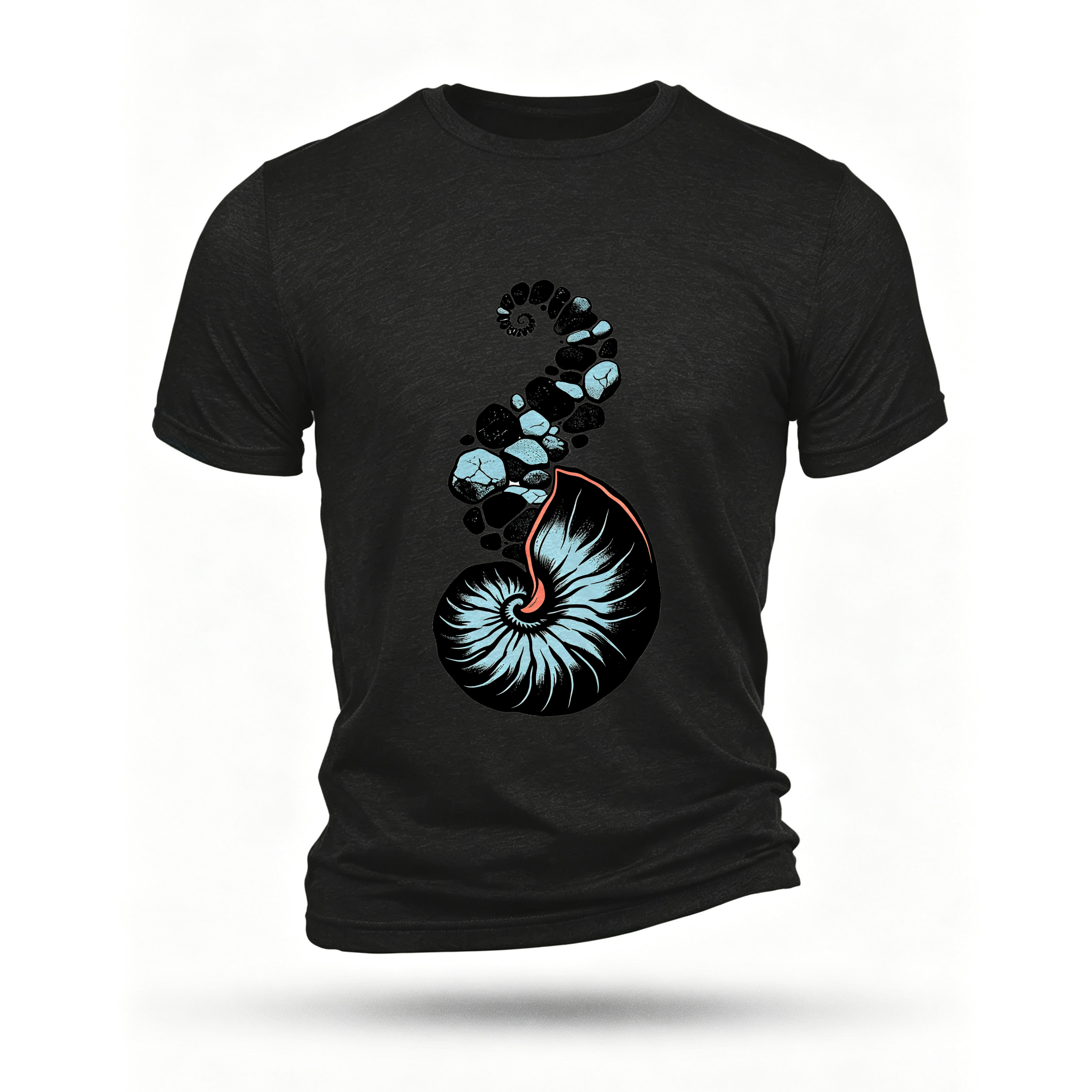 Black T-shirt, front print