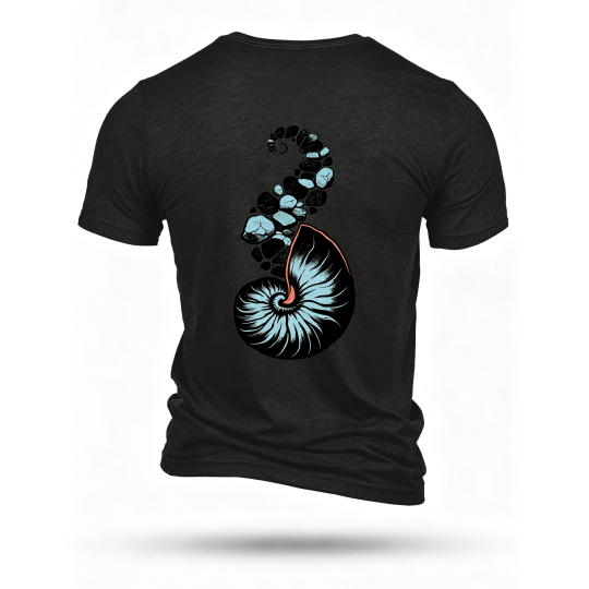 Black T-shirt, back print