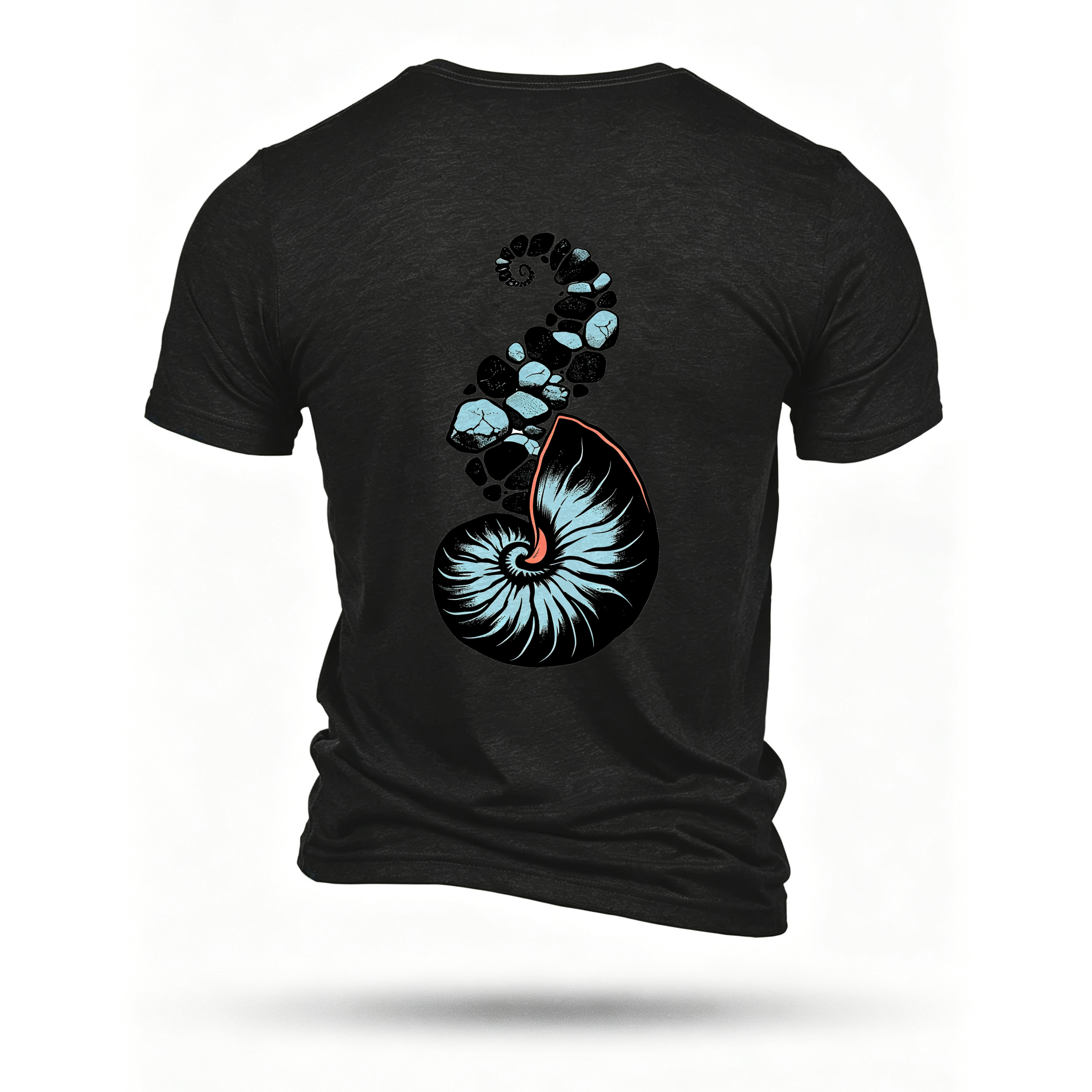 Black T-shirt, back print