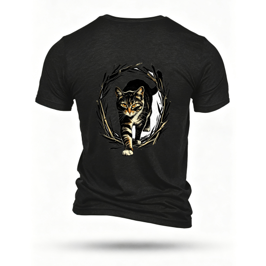 Black T-shirt, back print