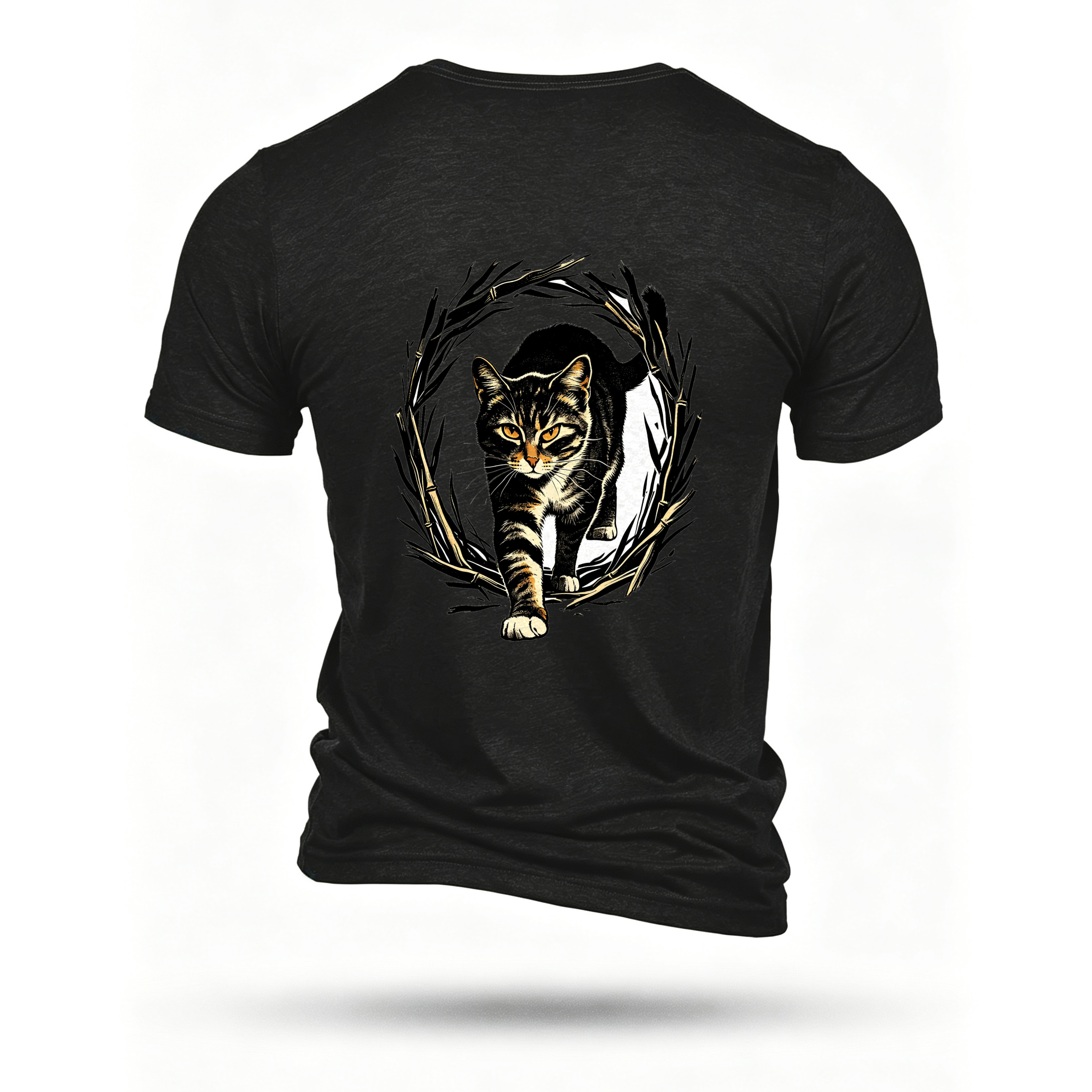 Black T-shirt, back print