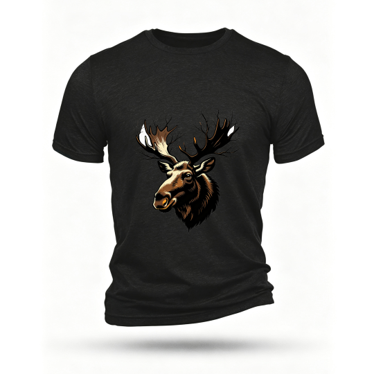 Black T-shirt, front print