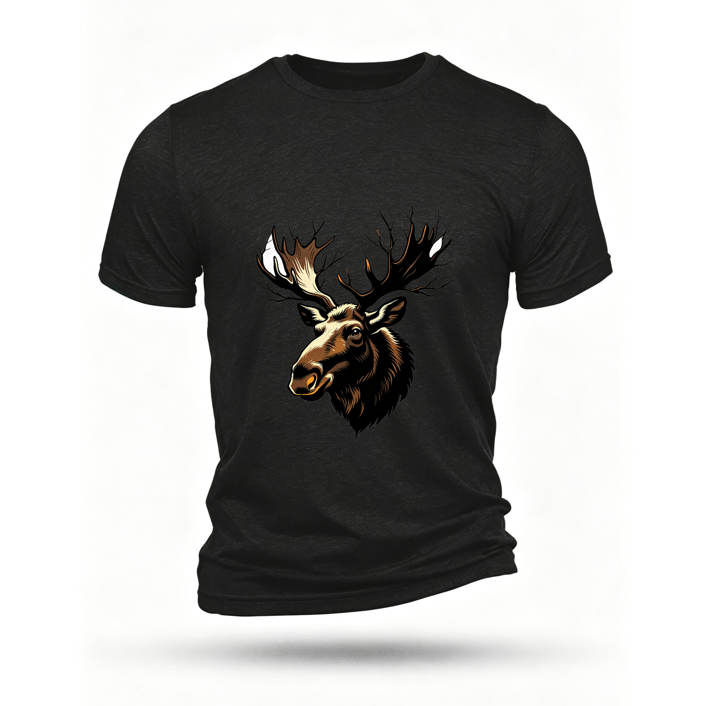 Black T-shirt, front print
