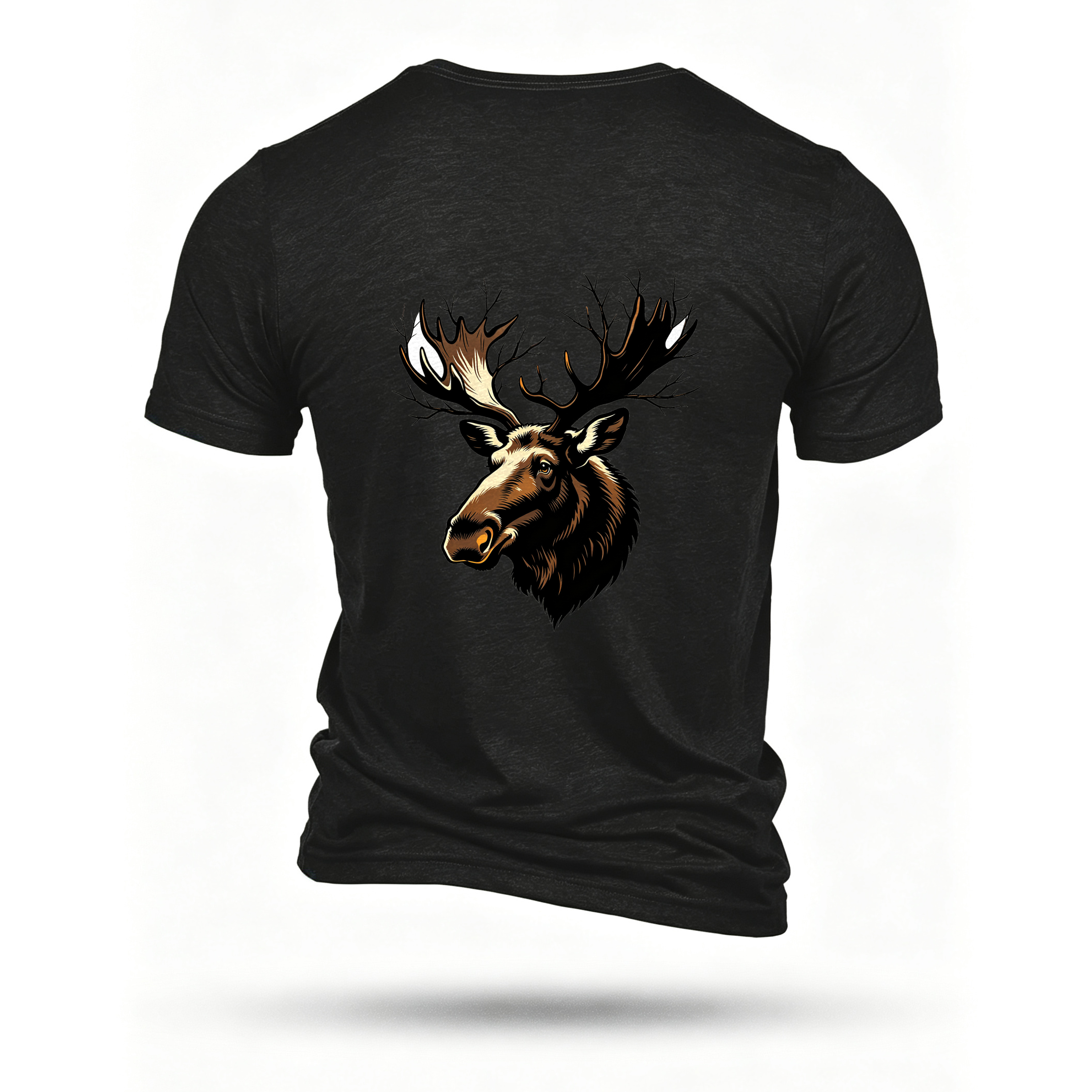 Black T-shirt, back print