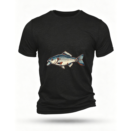 Black T-shirt, front print