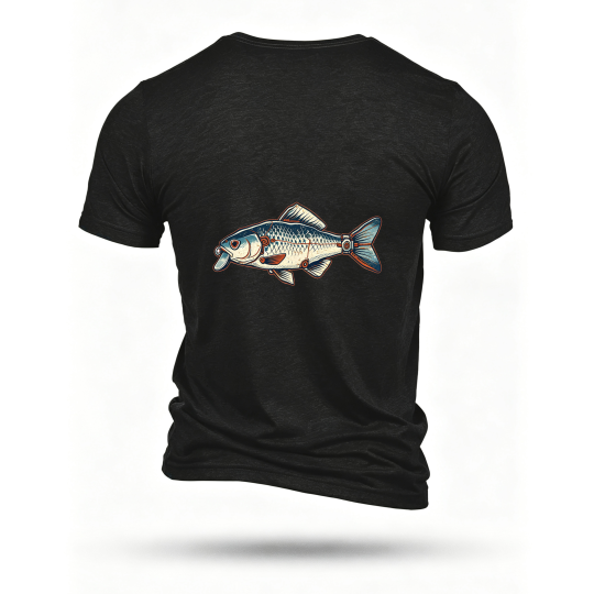 Black T-shirt, back print