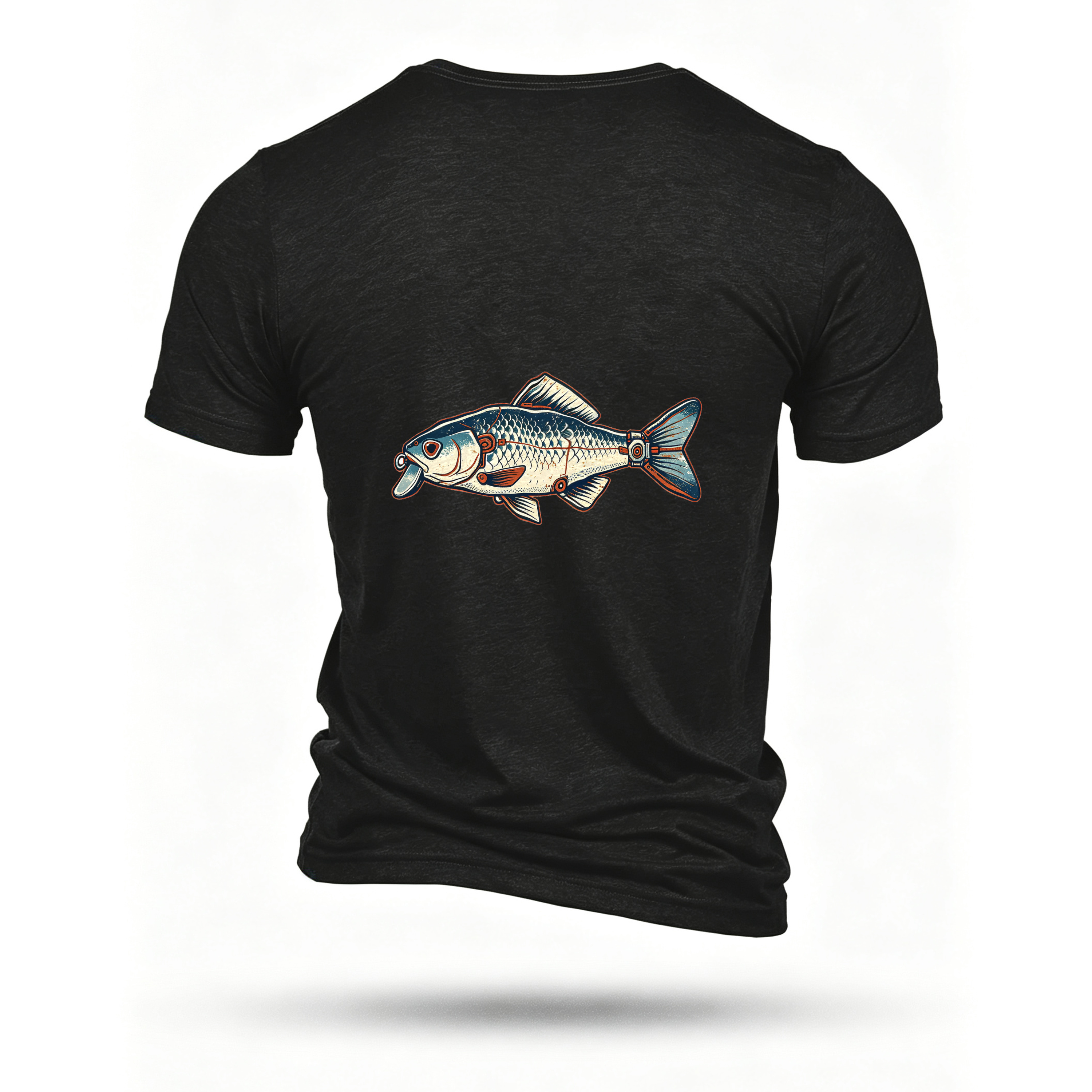 Black T-shirt, back print