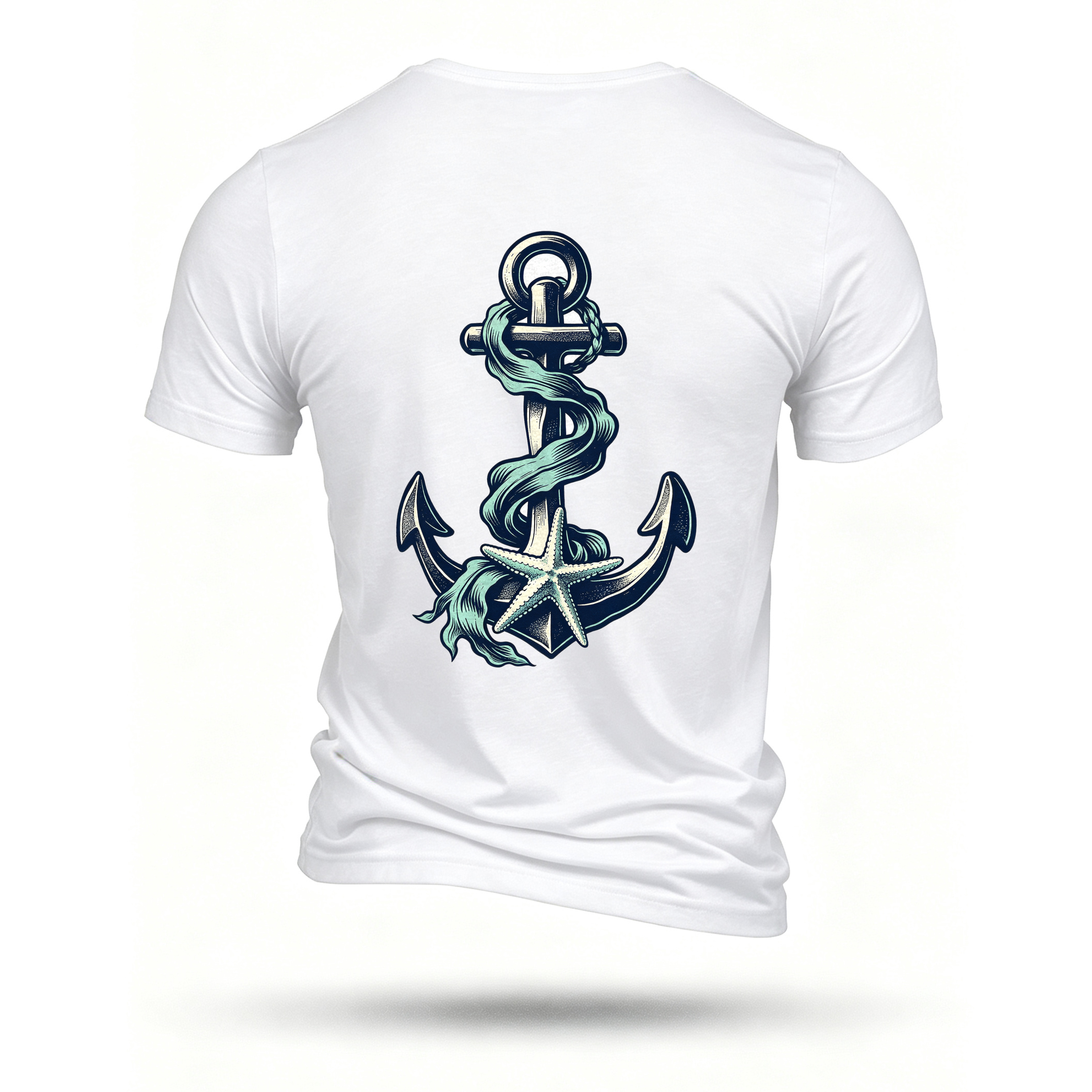 White T-shirt, back print