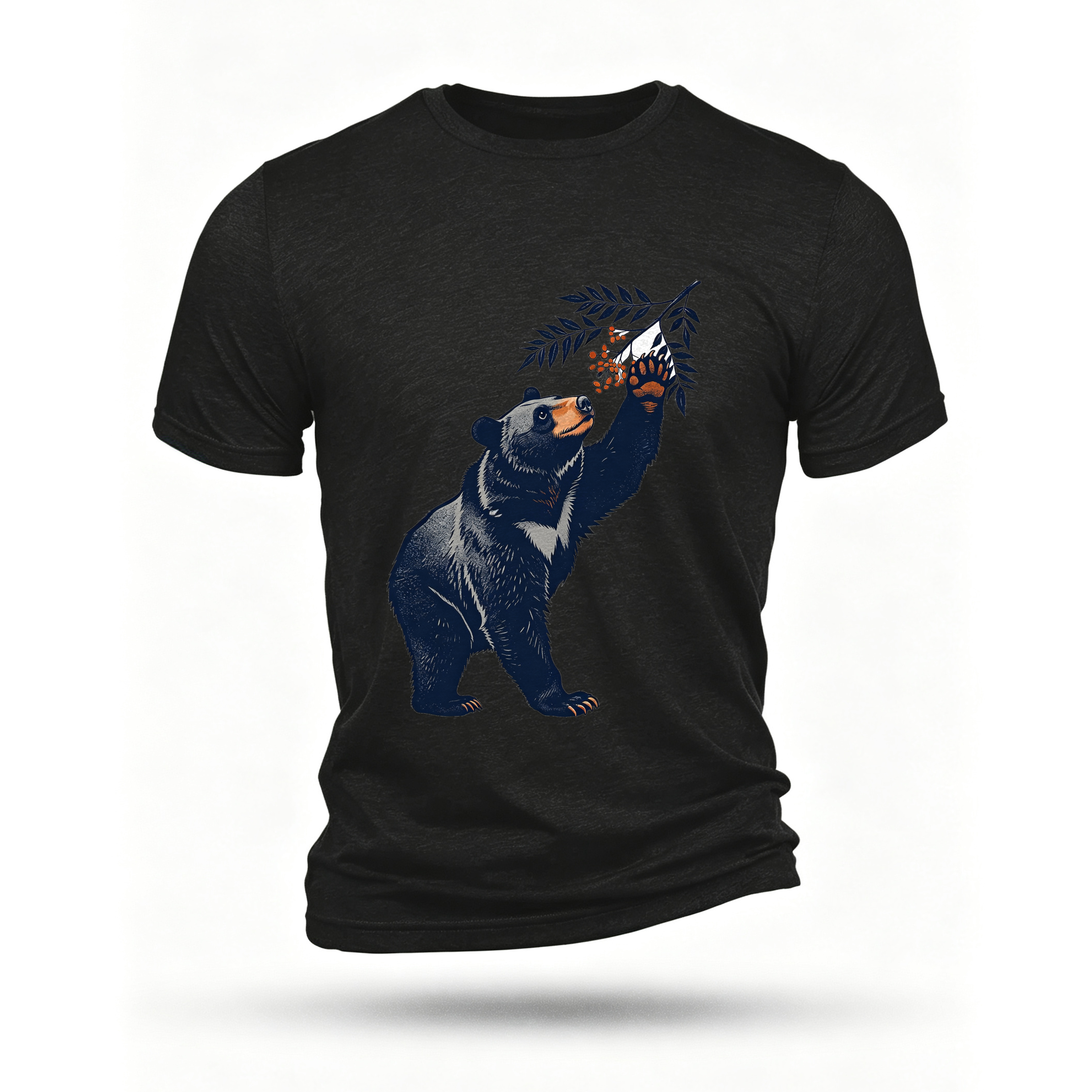 Black T-shirt, front print