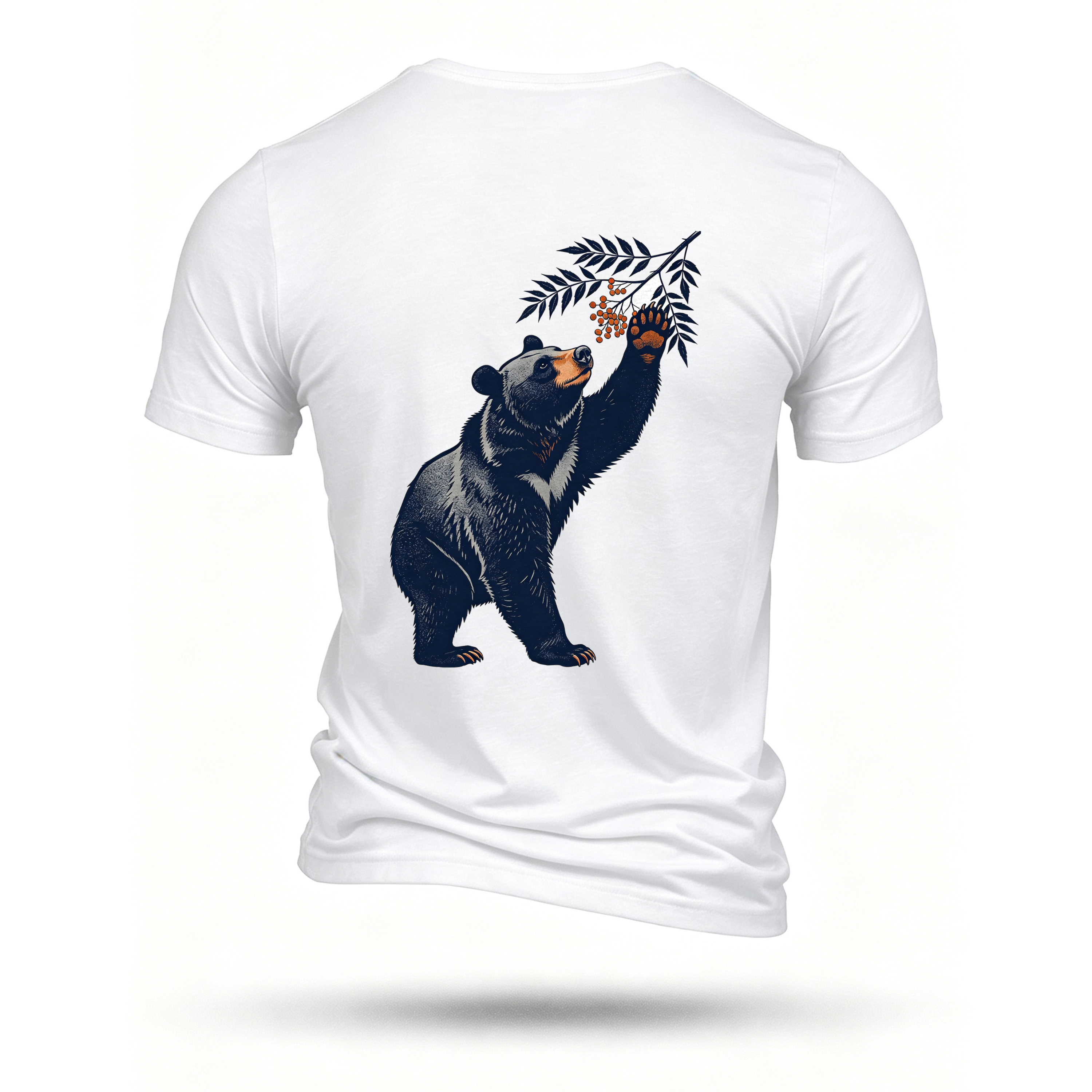 White T-shirt, back print