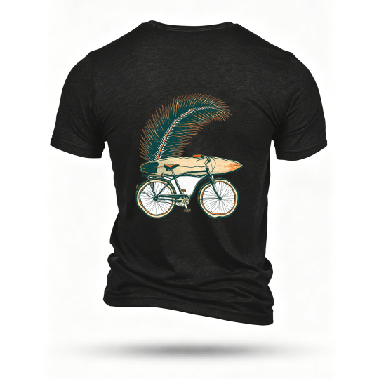 Black T-shirt, back print