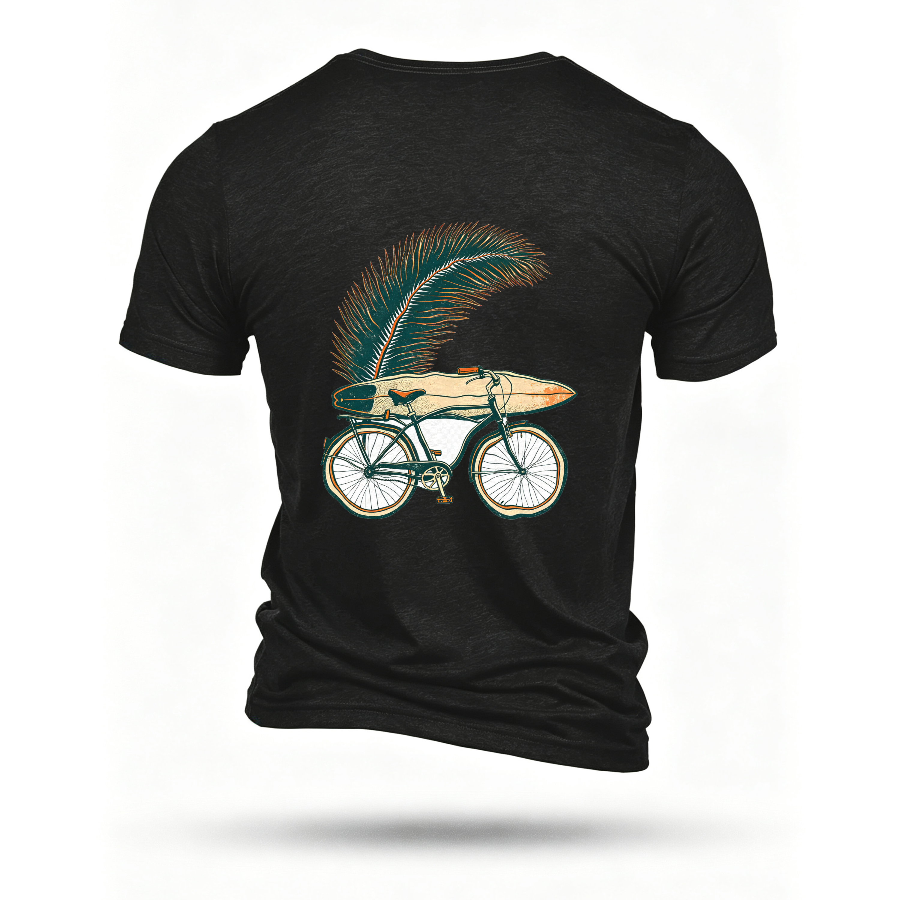 Black T-shirt, back print
