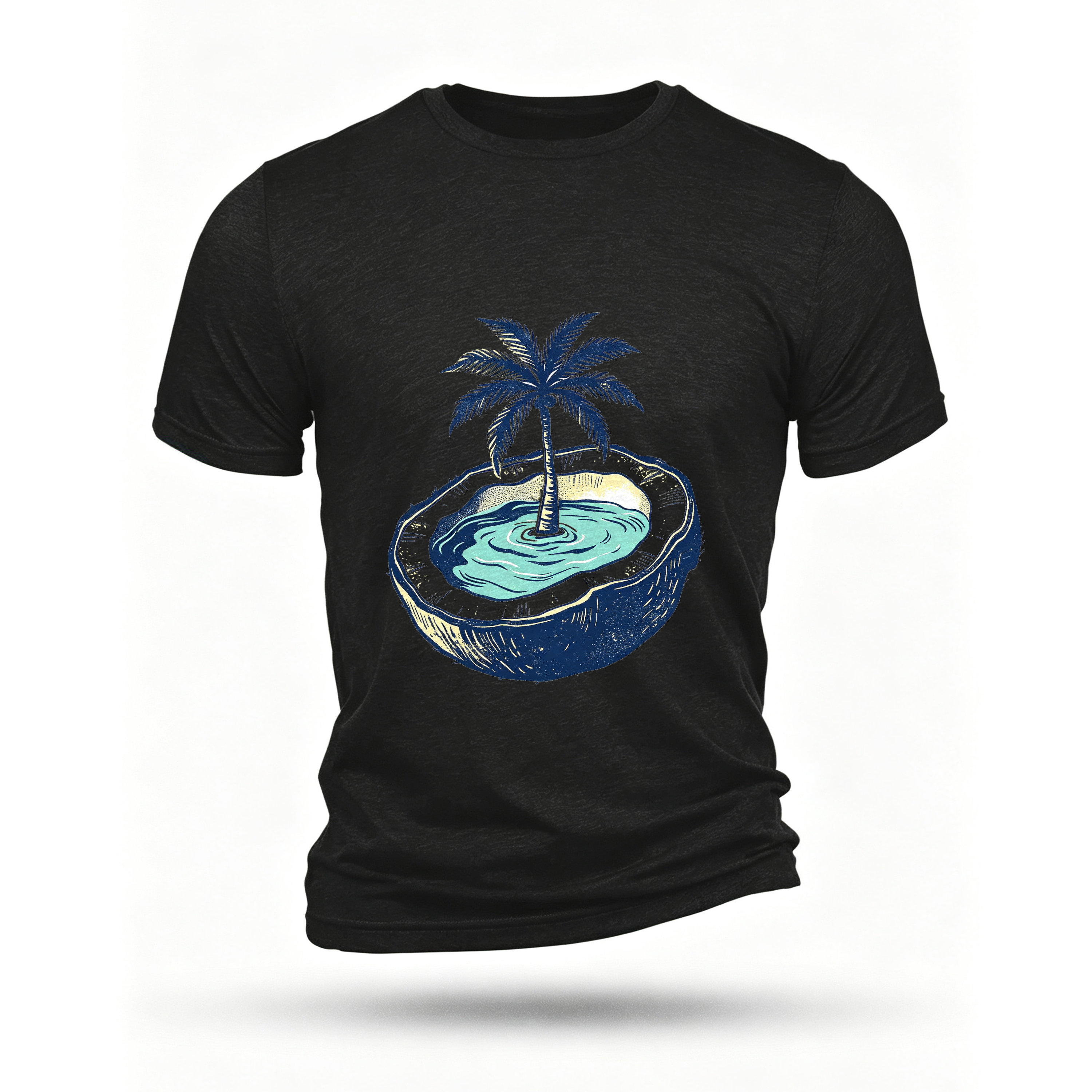 Black T-shirt, front print