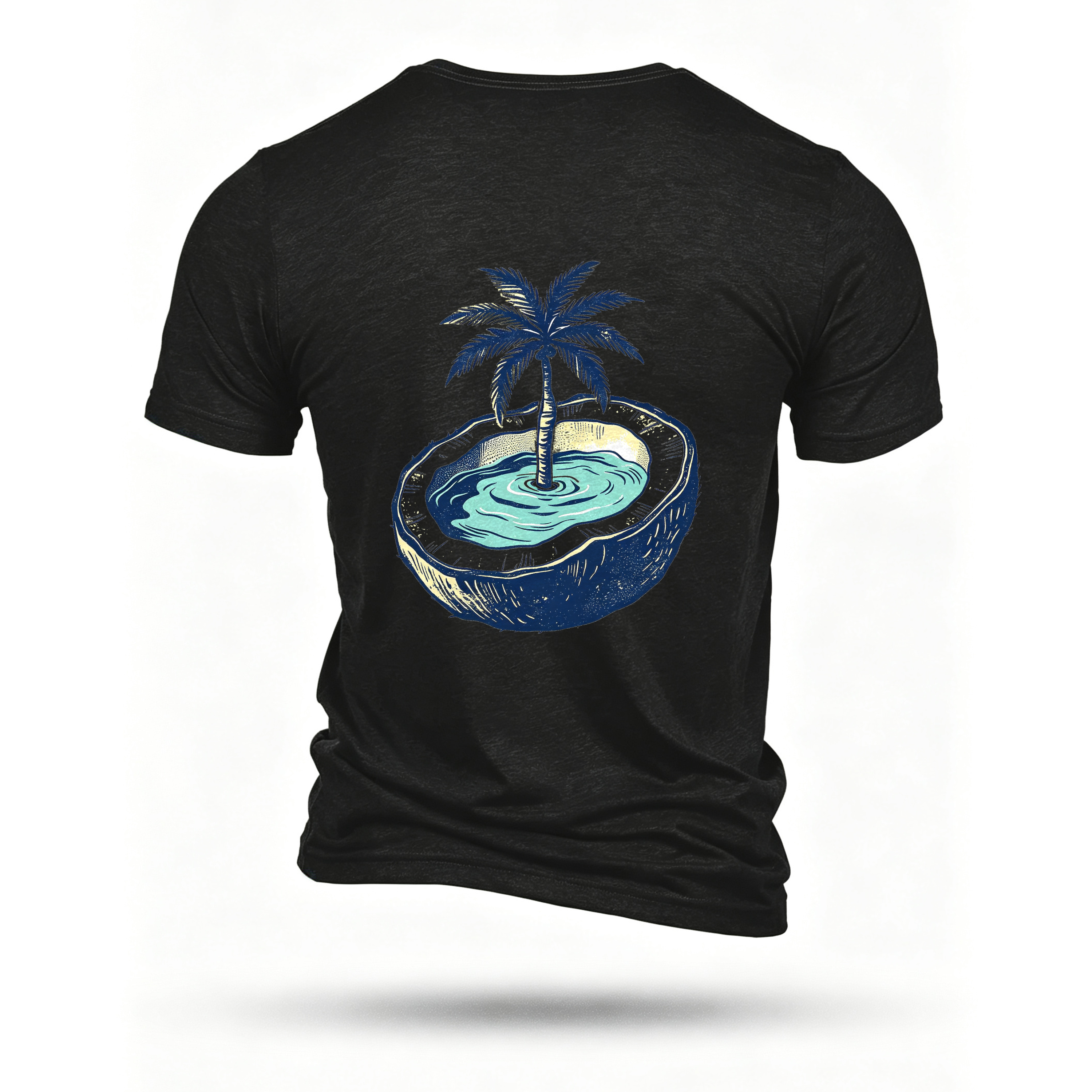 Black T-shirt, back print
