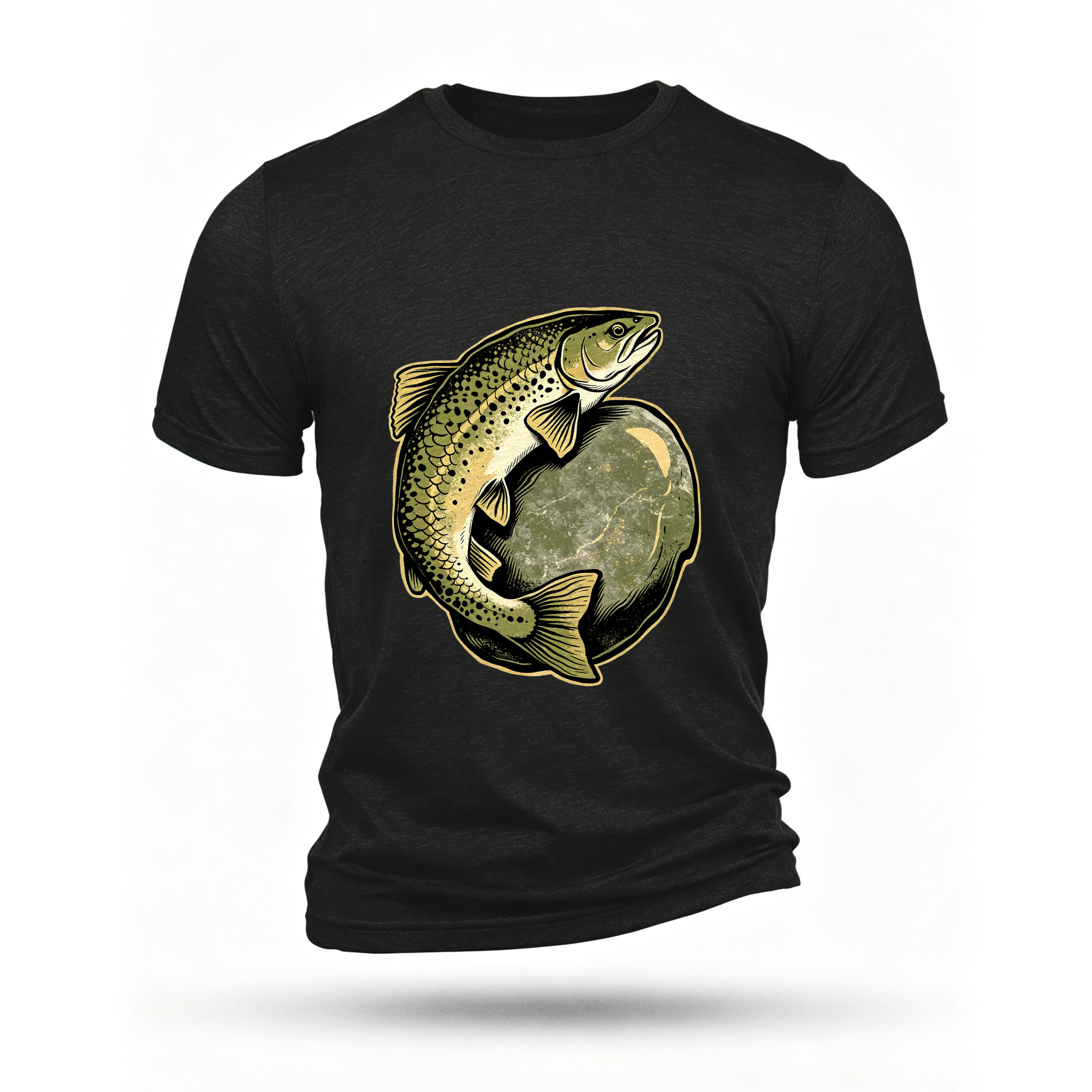 Black T-shirt, front print