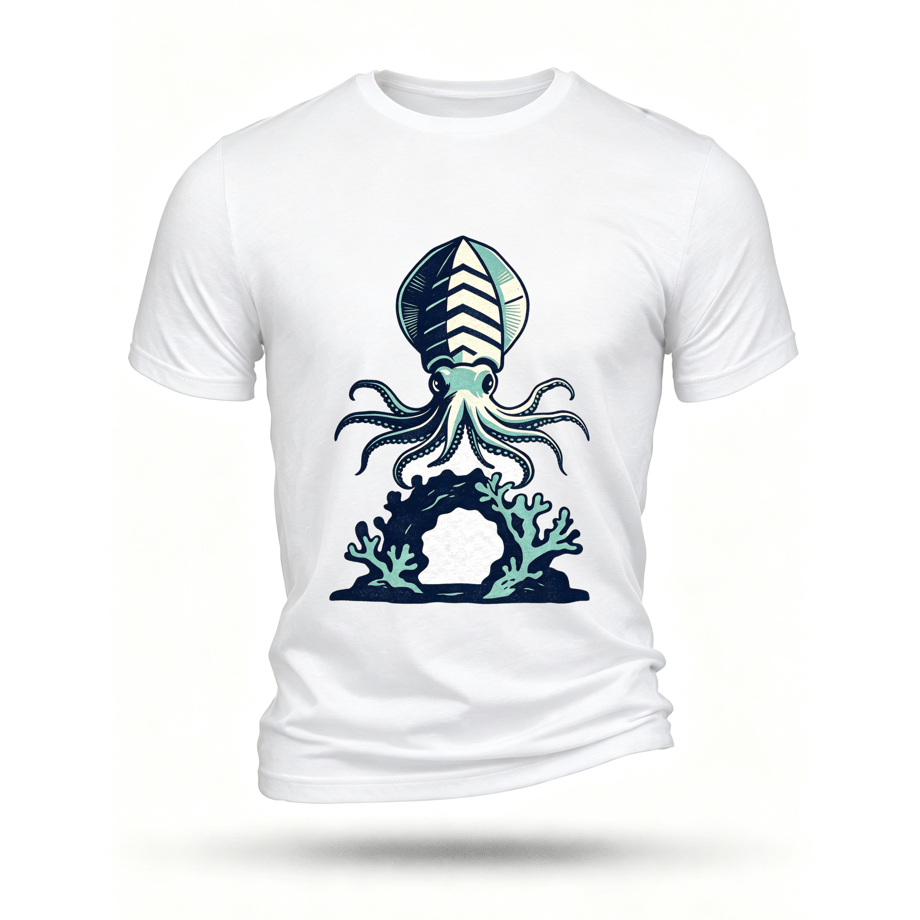 White T-shirt, front print