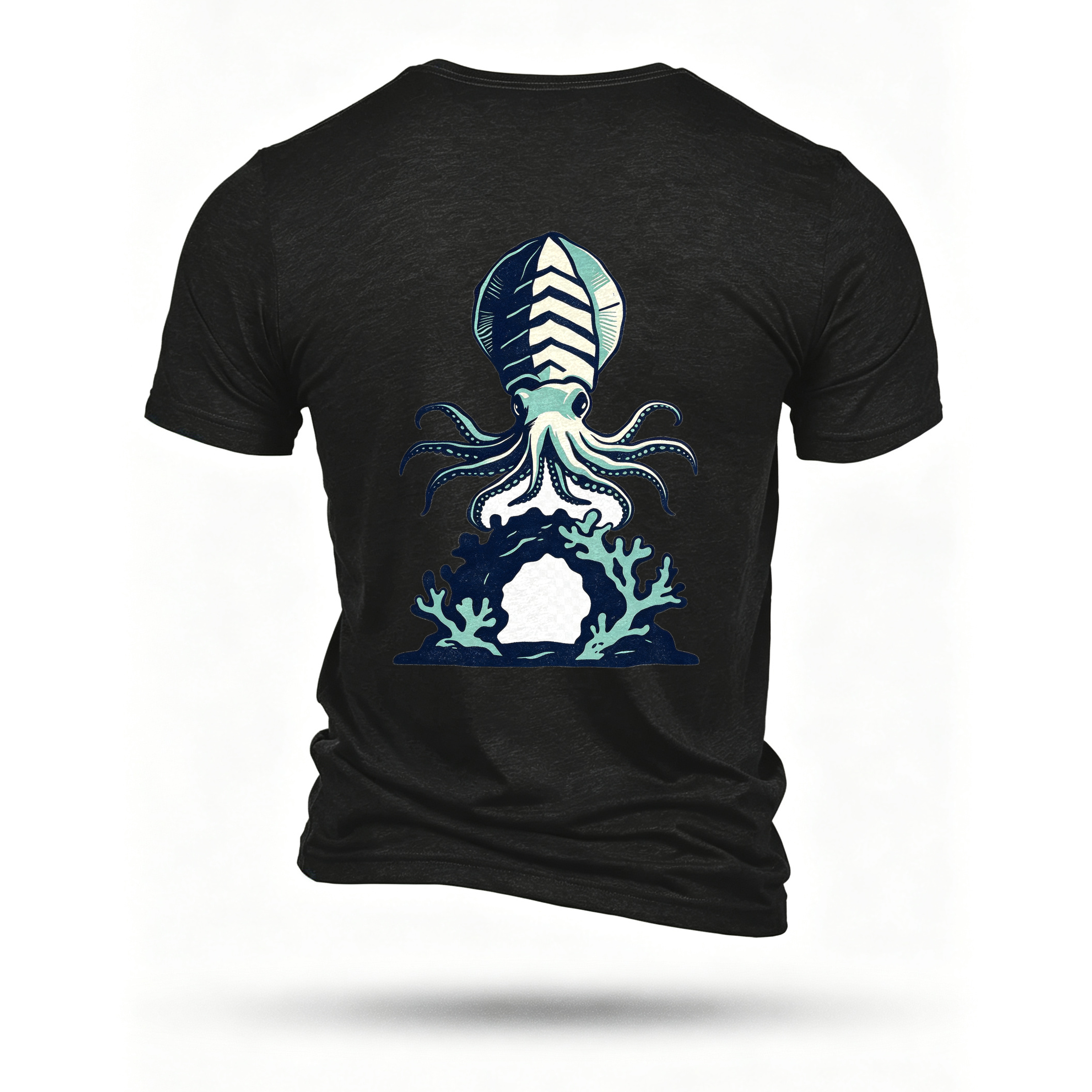 Black T-shirt, back print