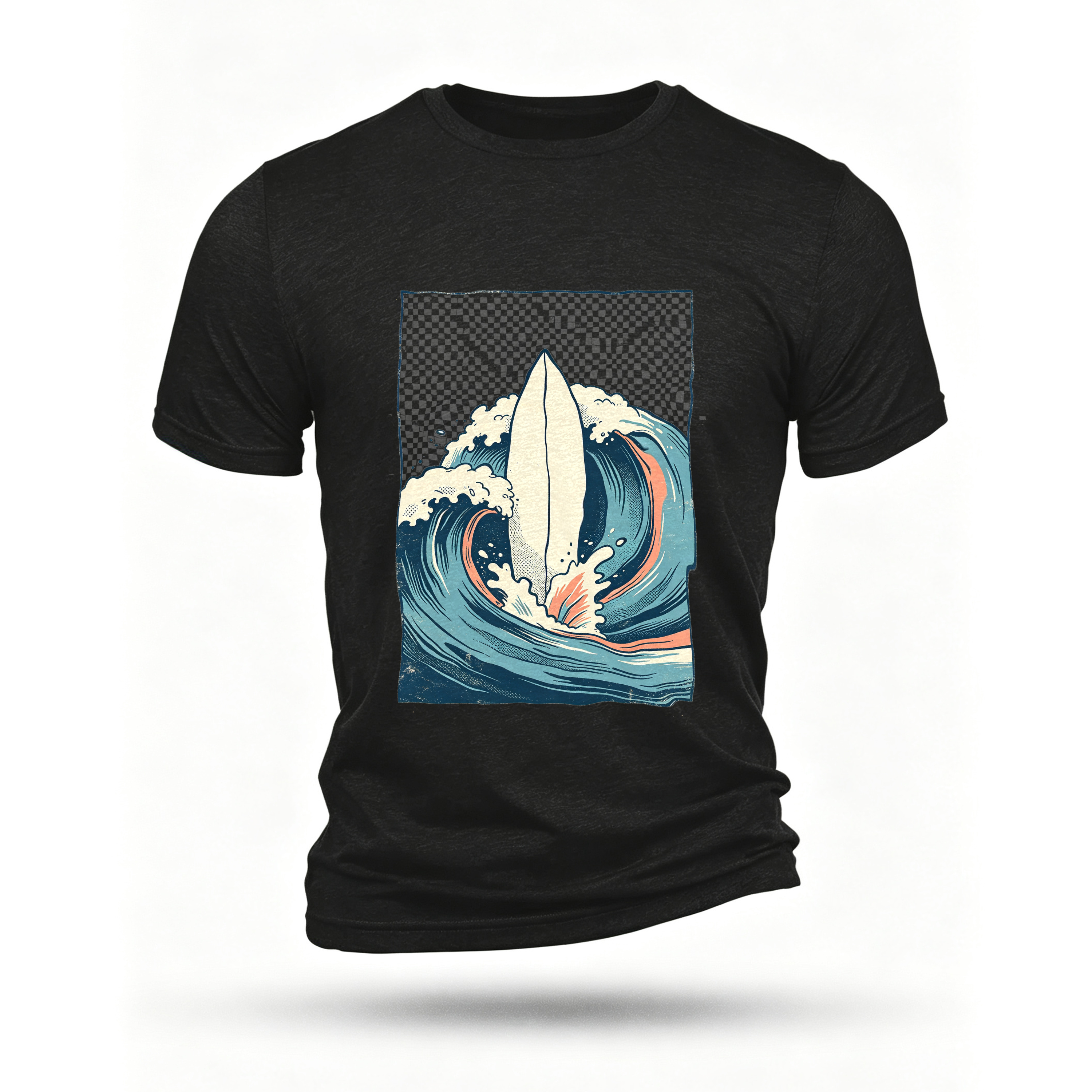 Black T-shirt, front print