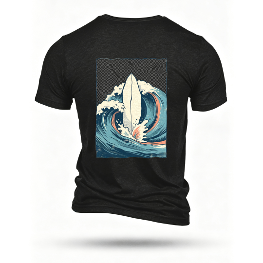 Black T-shirt, back print