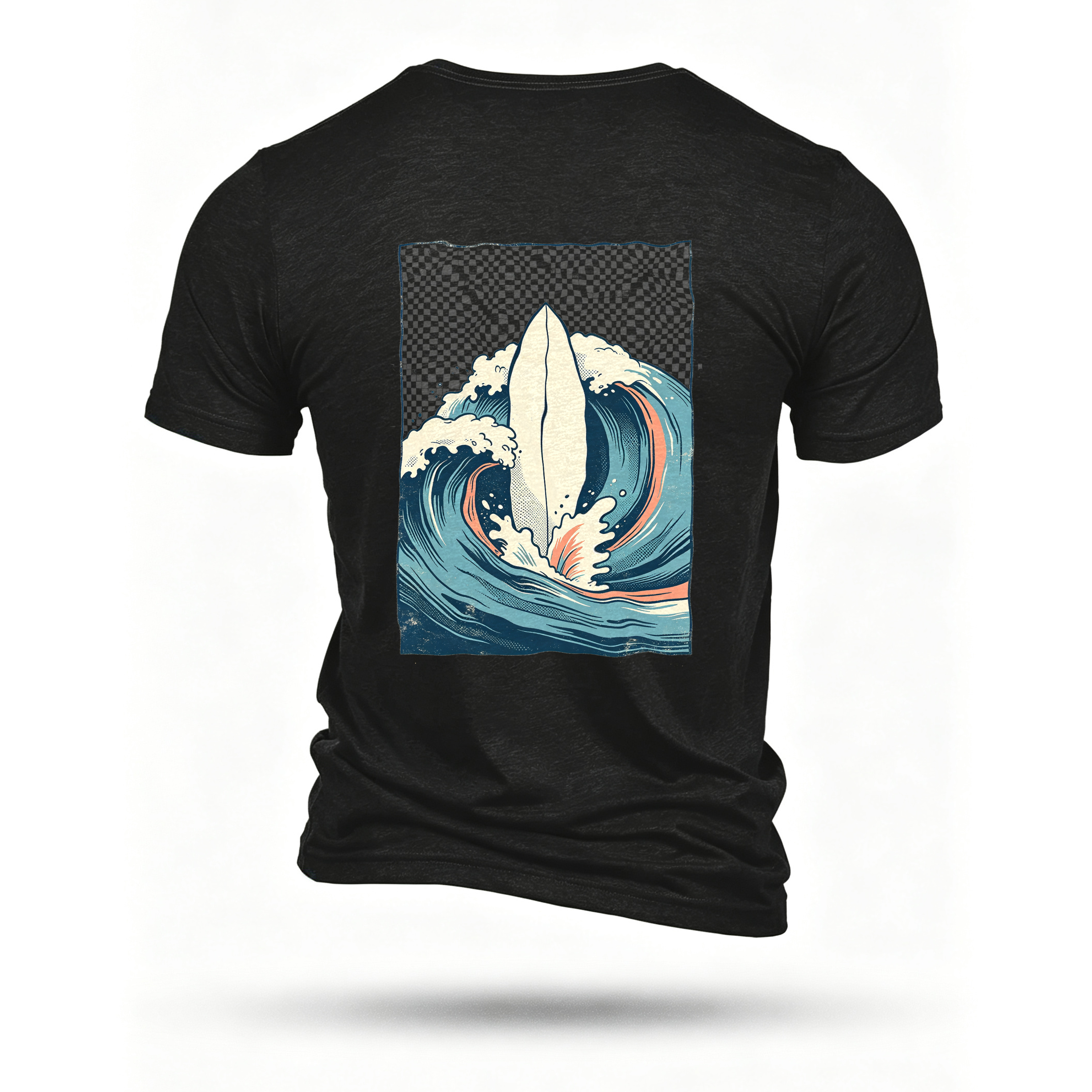 Black T-shirt, back print