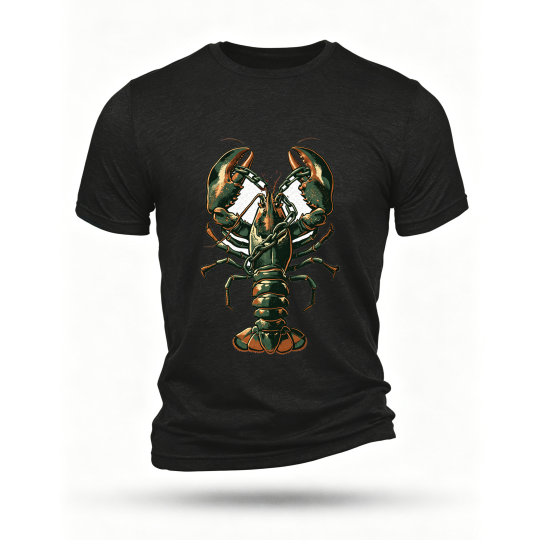 Black T-shirt, front print