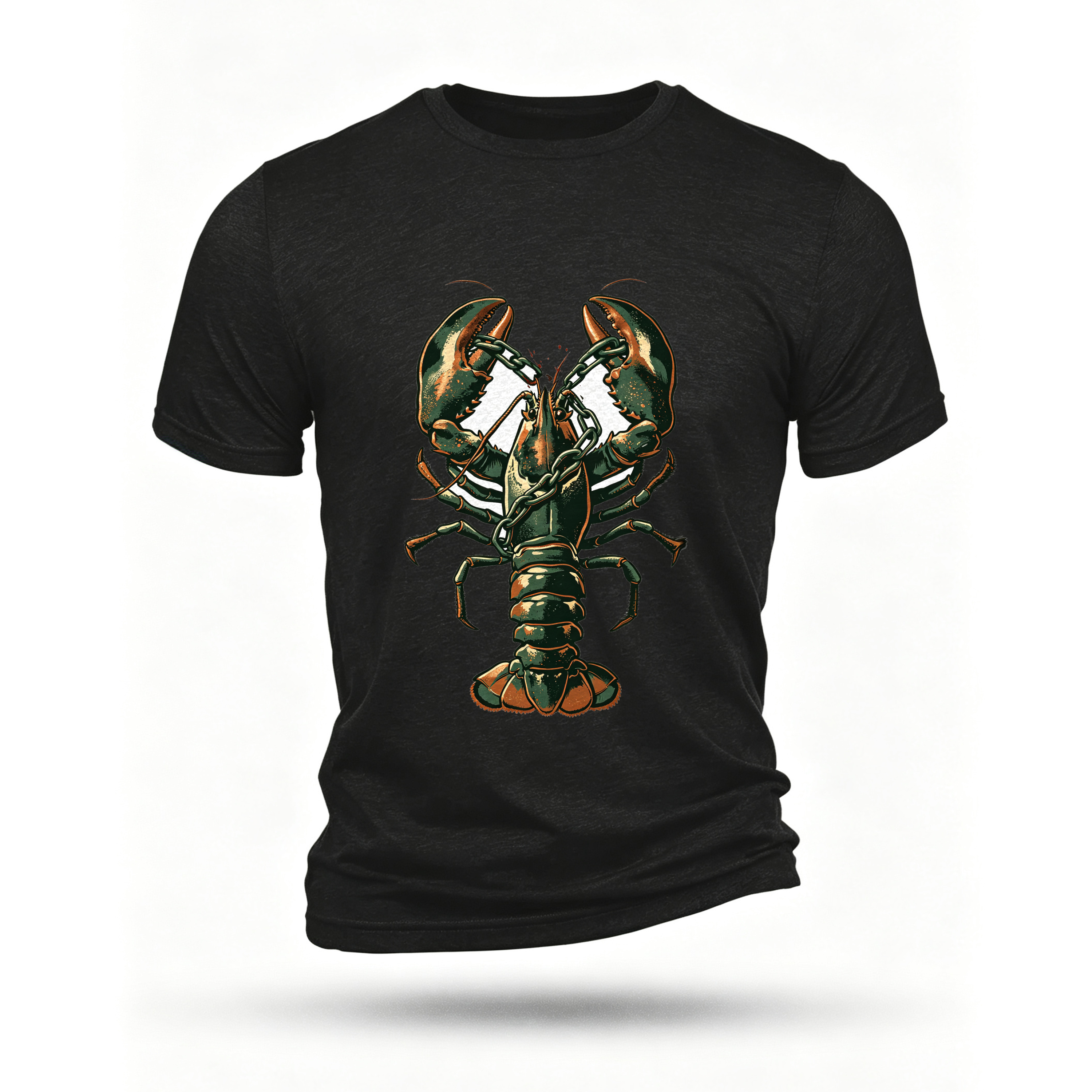 Black T-shirt, front print