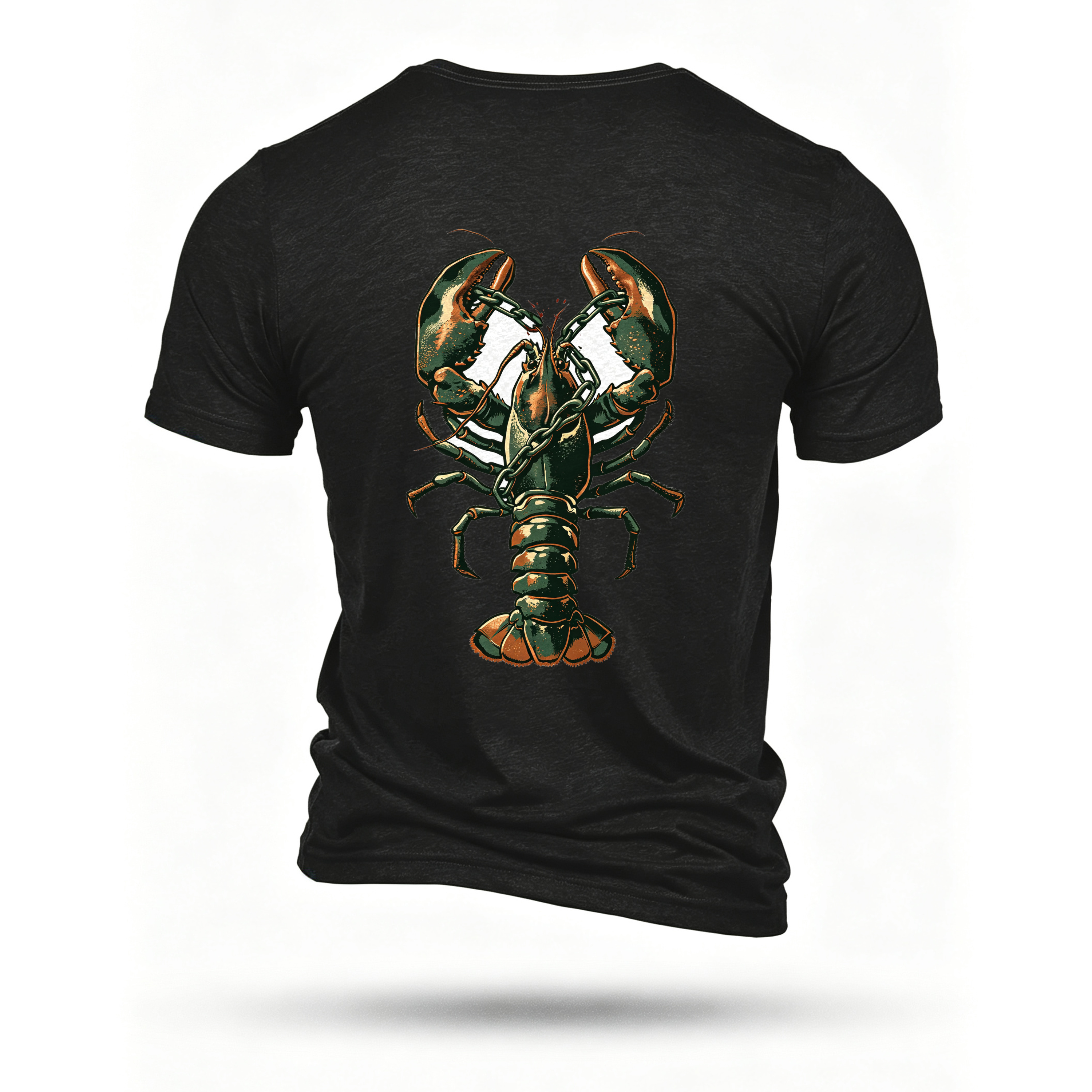 Black T-shirt, back print