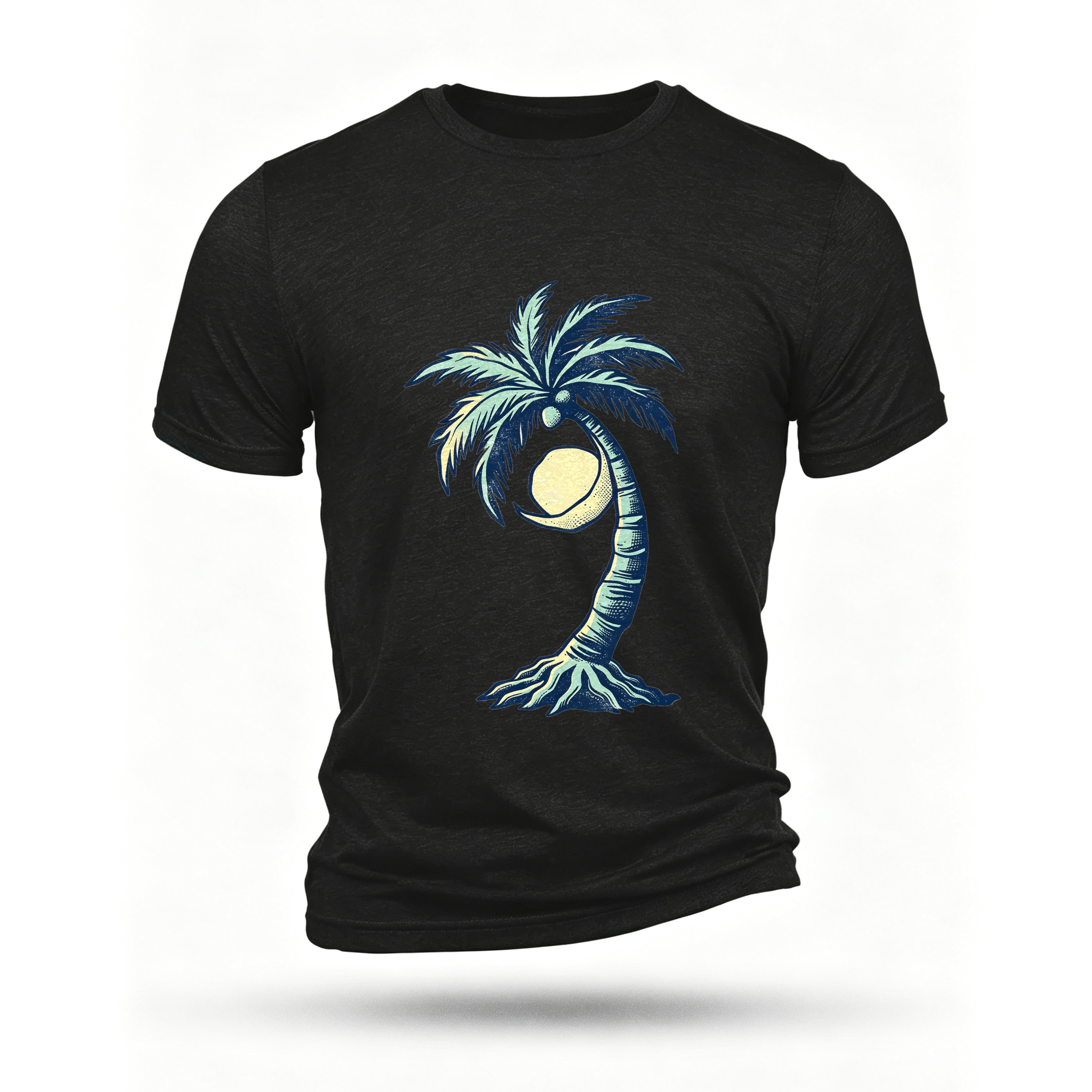 Black T-shirt, front print