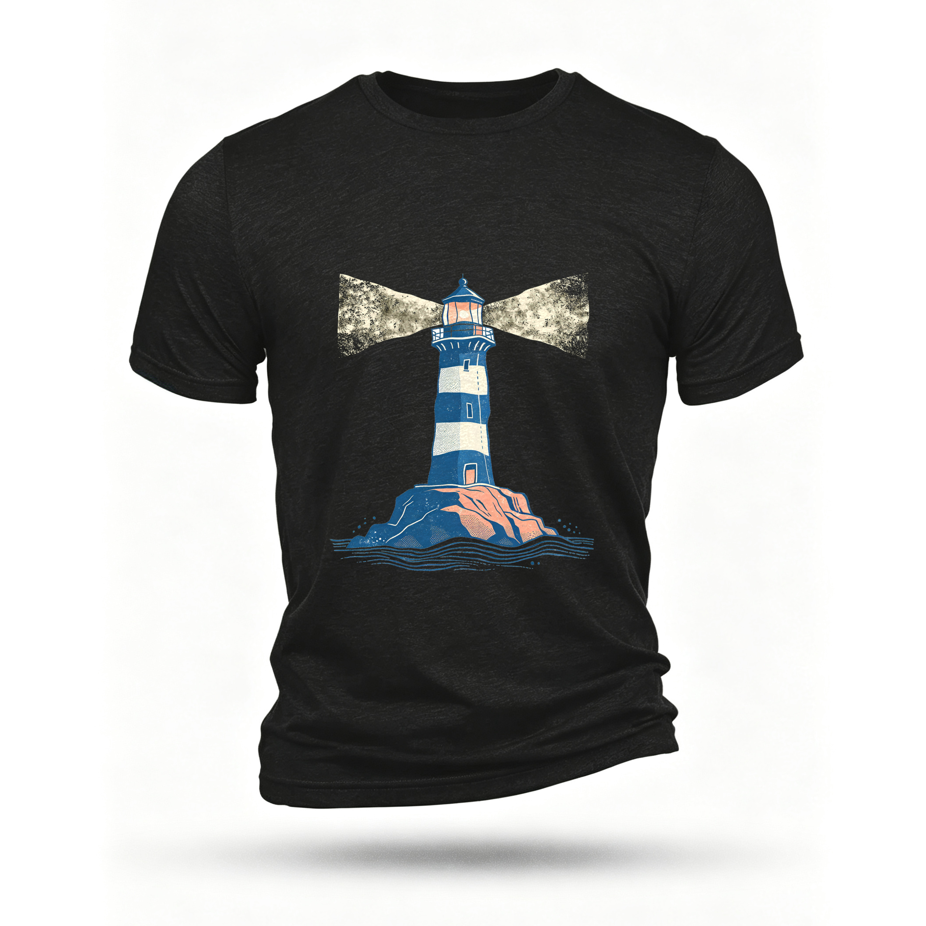 Black T-shirt, front print