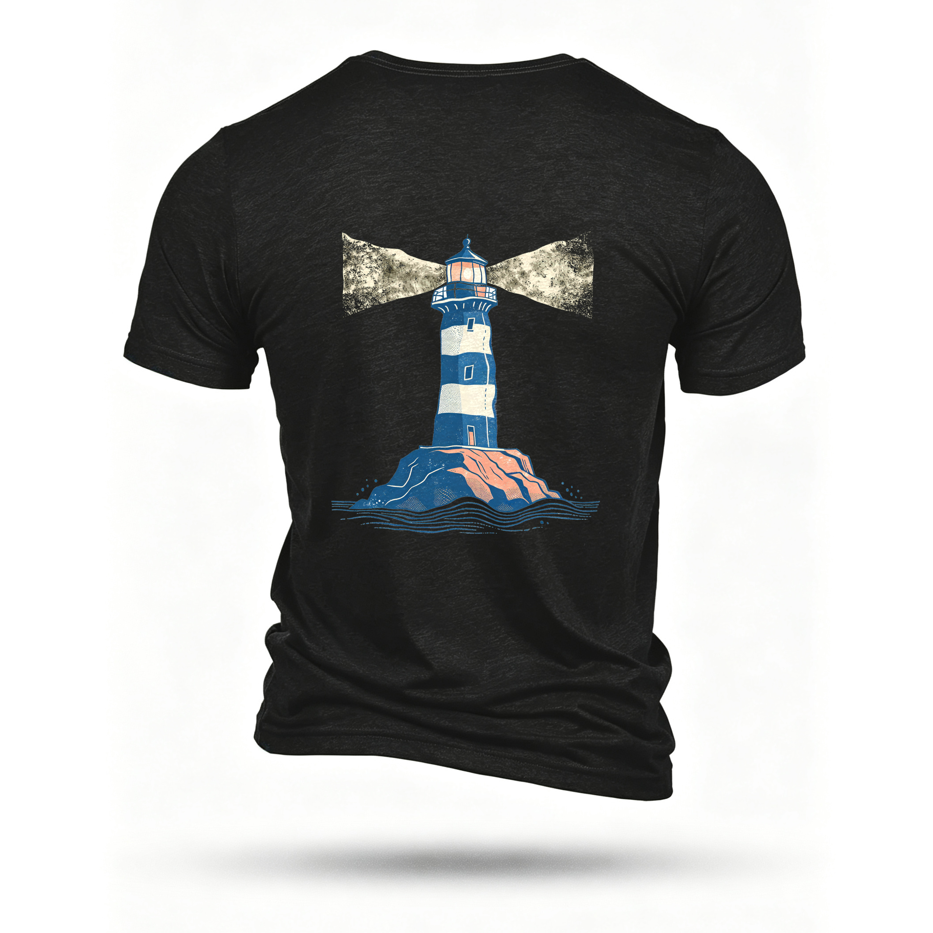 Black T-shirt, back print