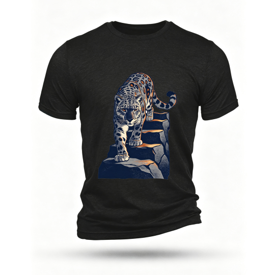 Black T-shirt, front print