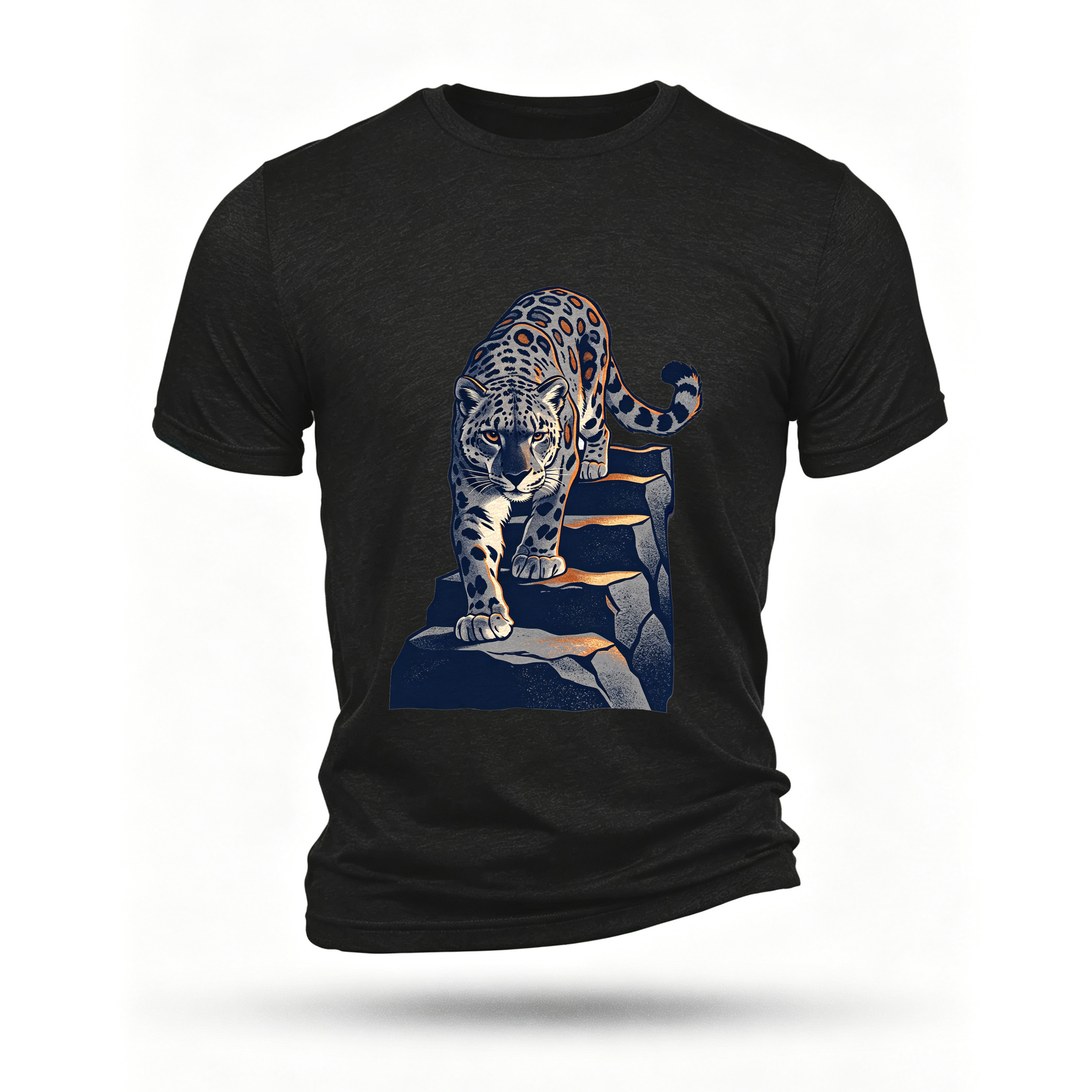 Black T-shirt, front print