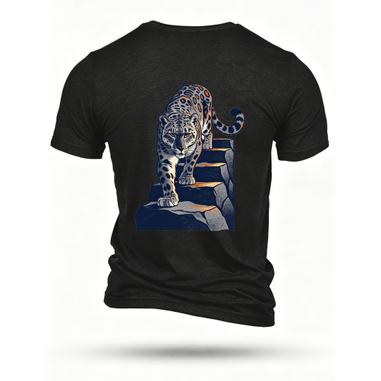 Black T-shirt, back print