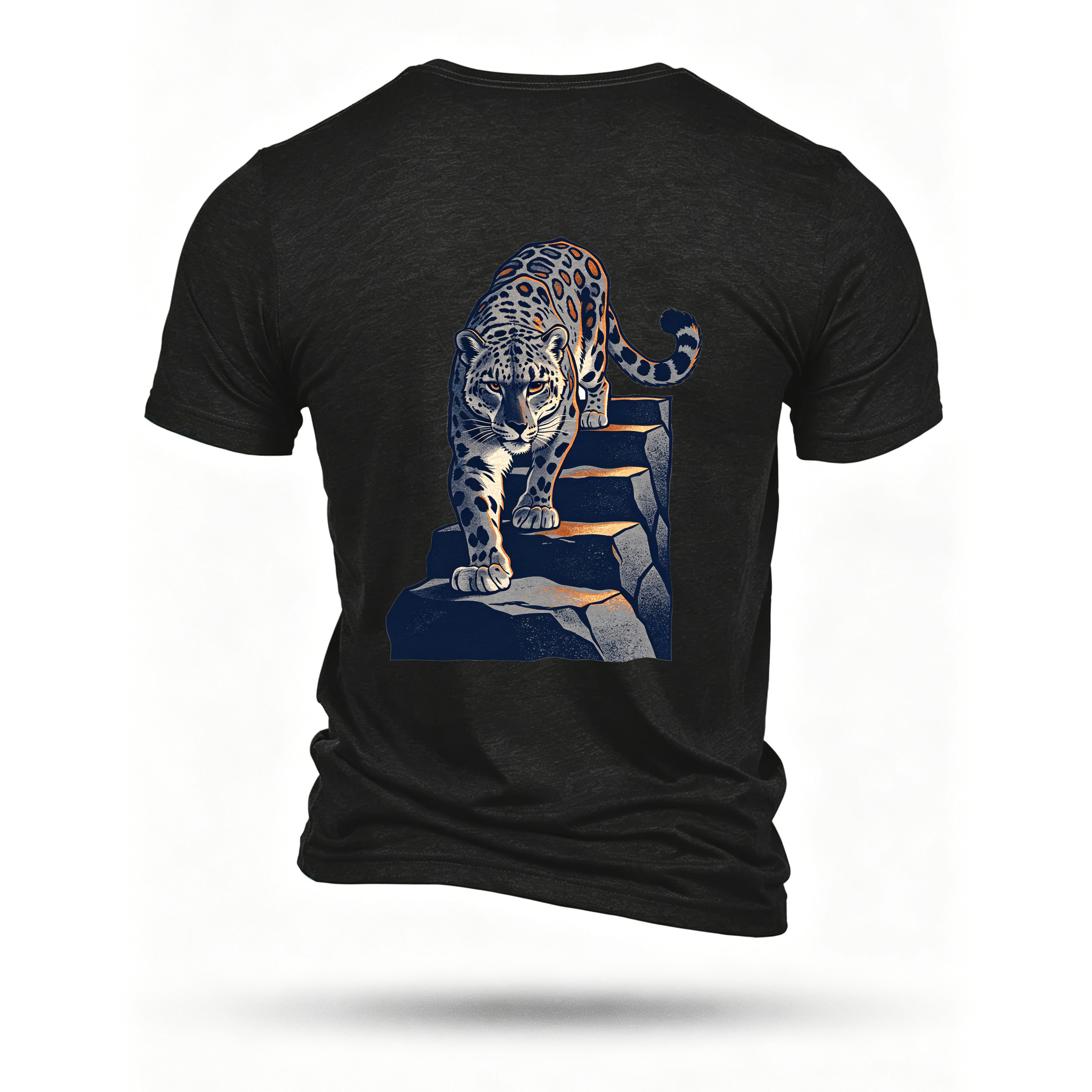 Black T-shirt, back print