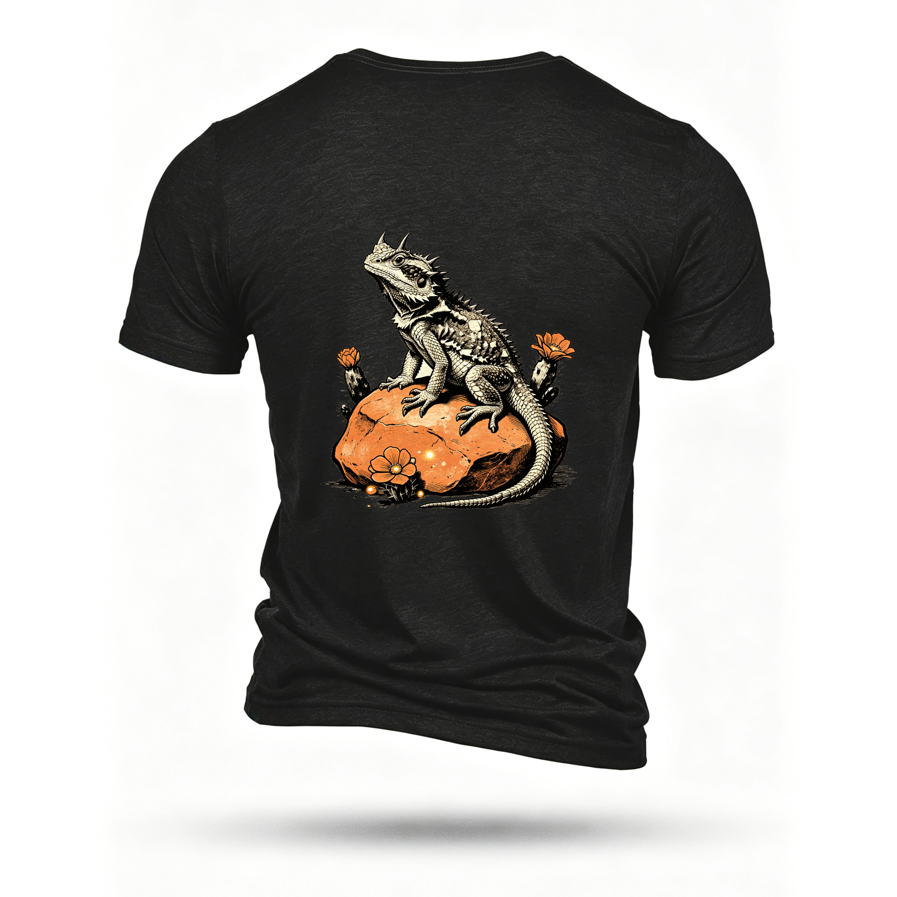 Black T-shirt, back print