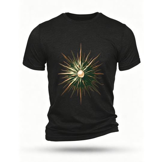 Black T-shirt, front print