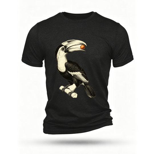 Black T-shirt, front print