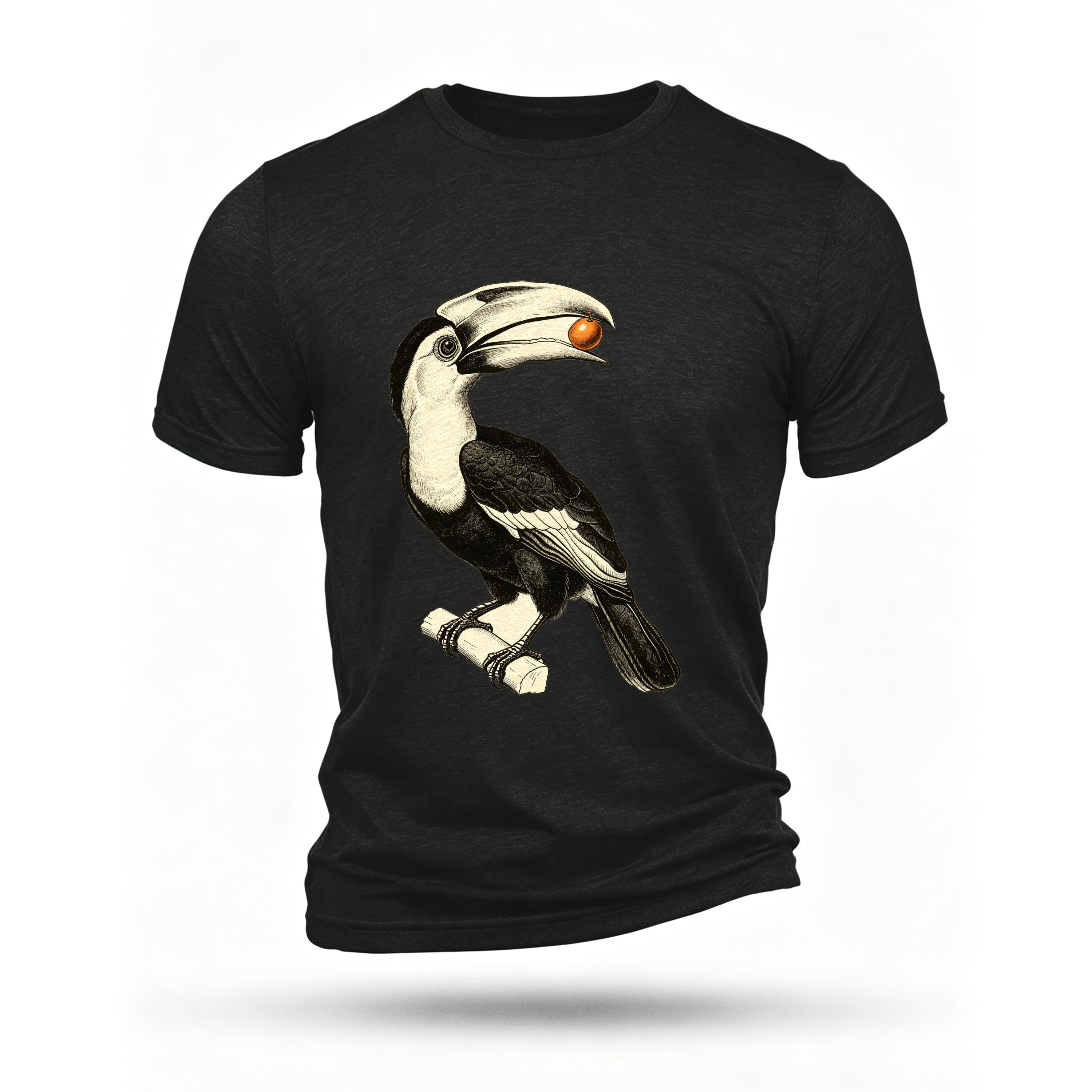 Black T-shirt, front print