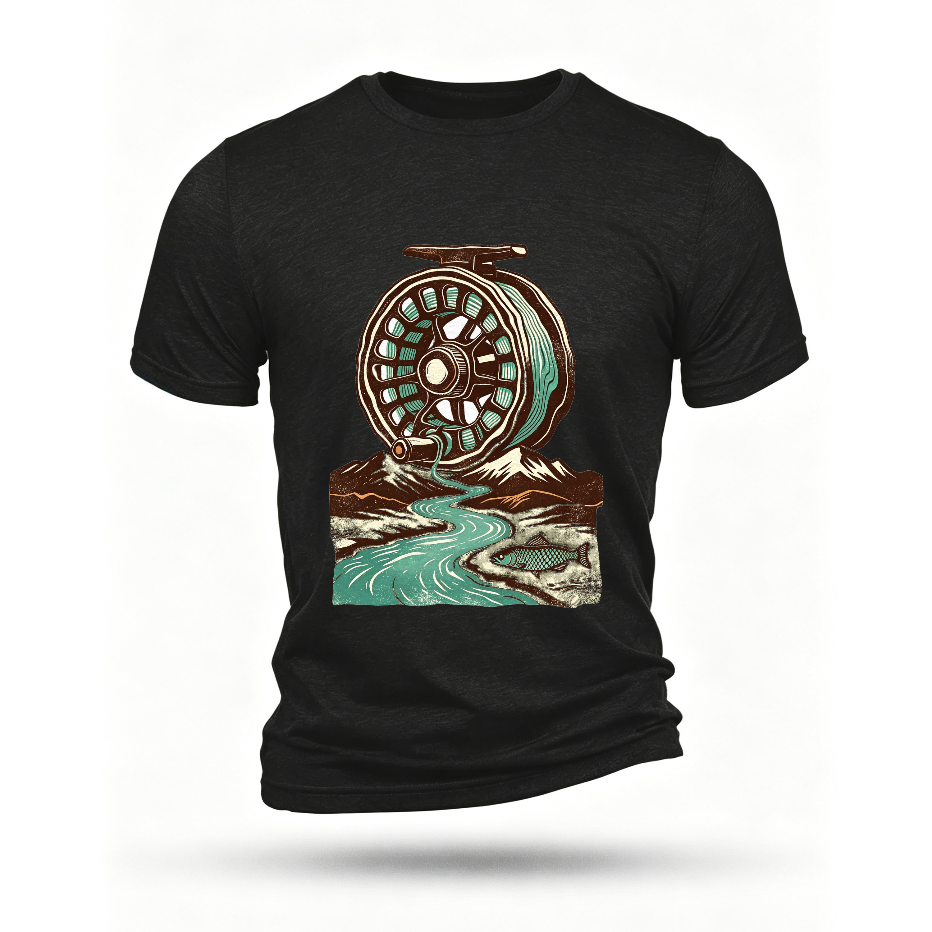 Black T-shirt, front print