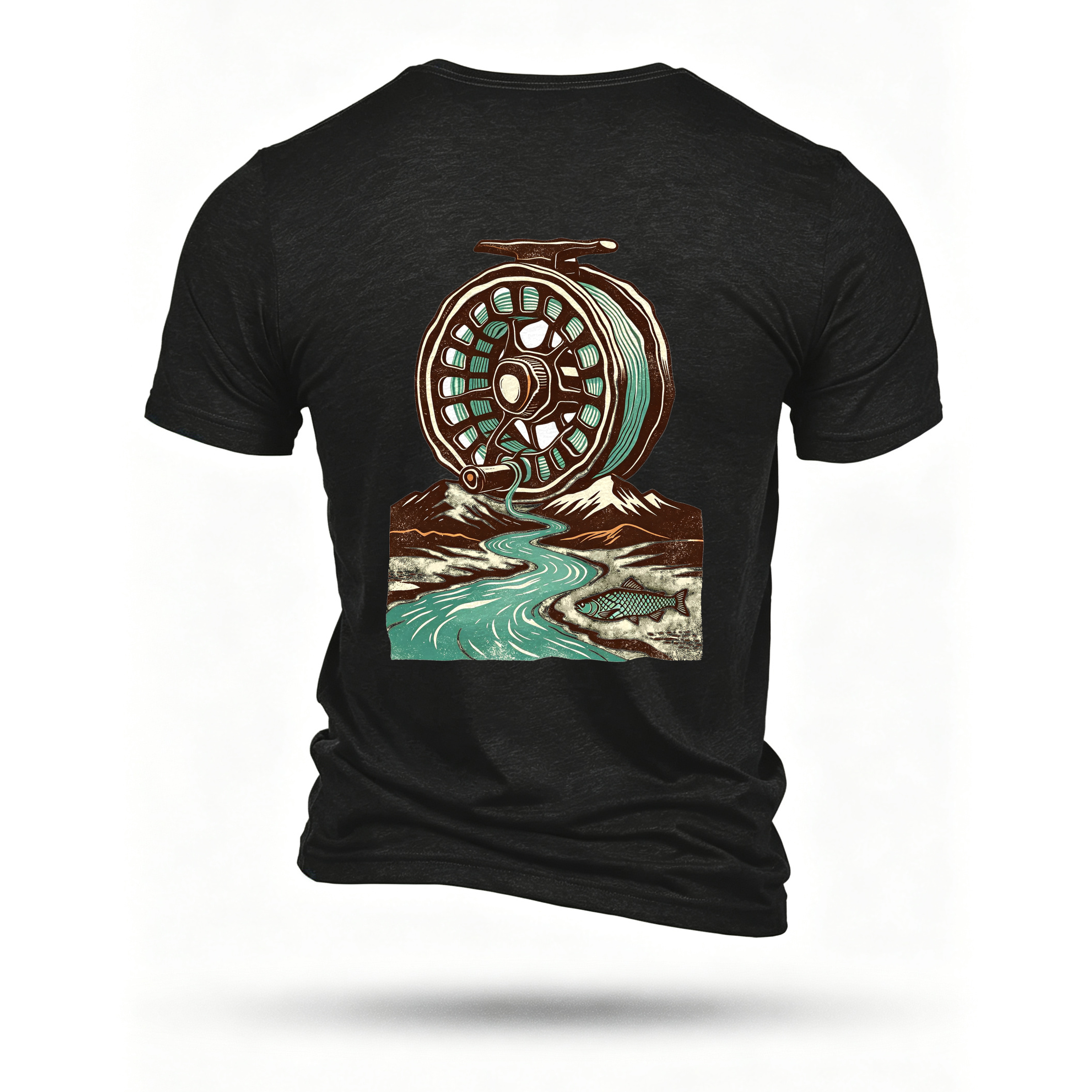 Black T-shirt, back print